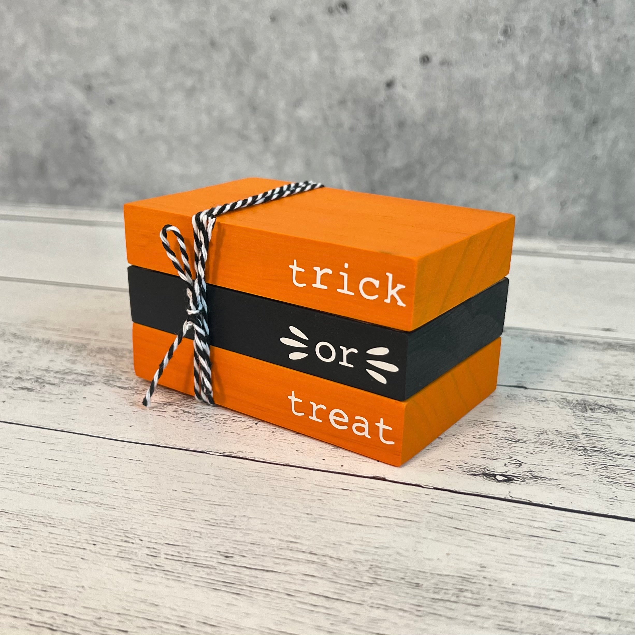 Classic Halloween Themed Mini Wooden Books