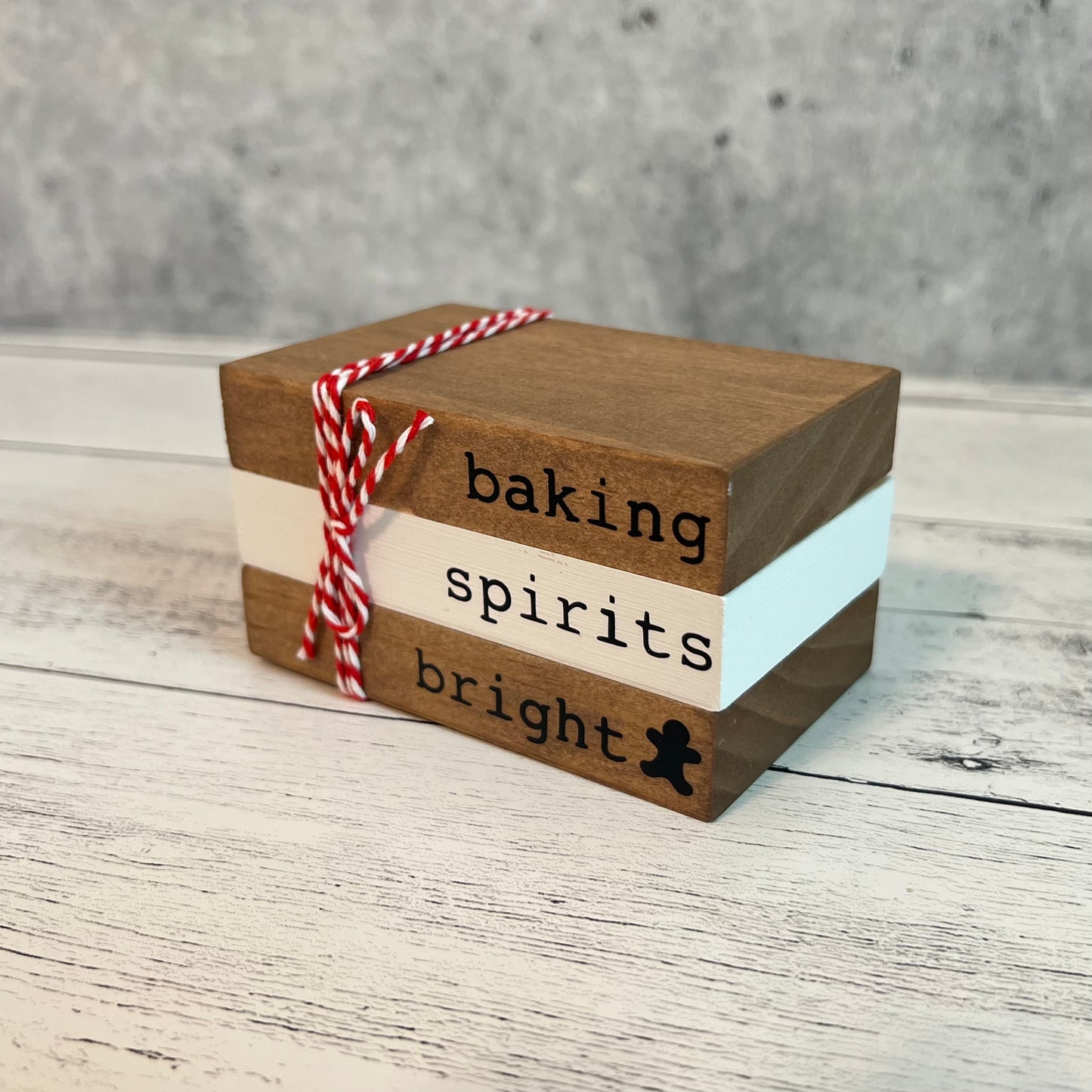 Gingerbread Themed Mini Wooden Books
