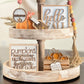 Classic Autumn Themed Tiered Tray Decor Bundle