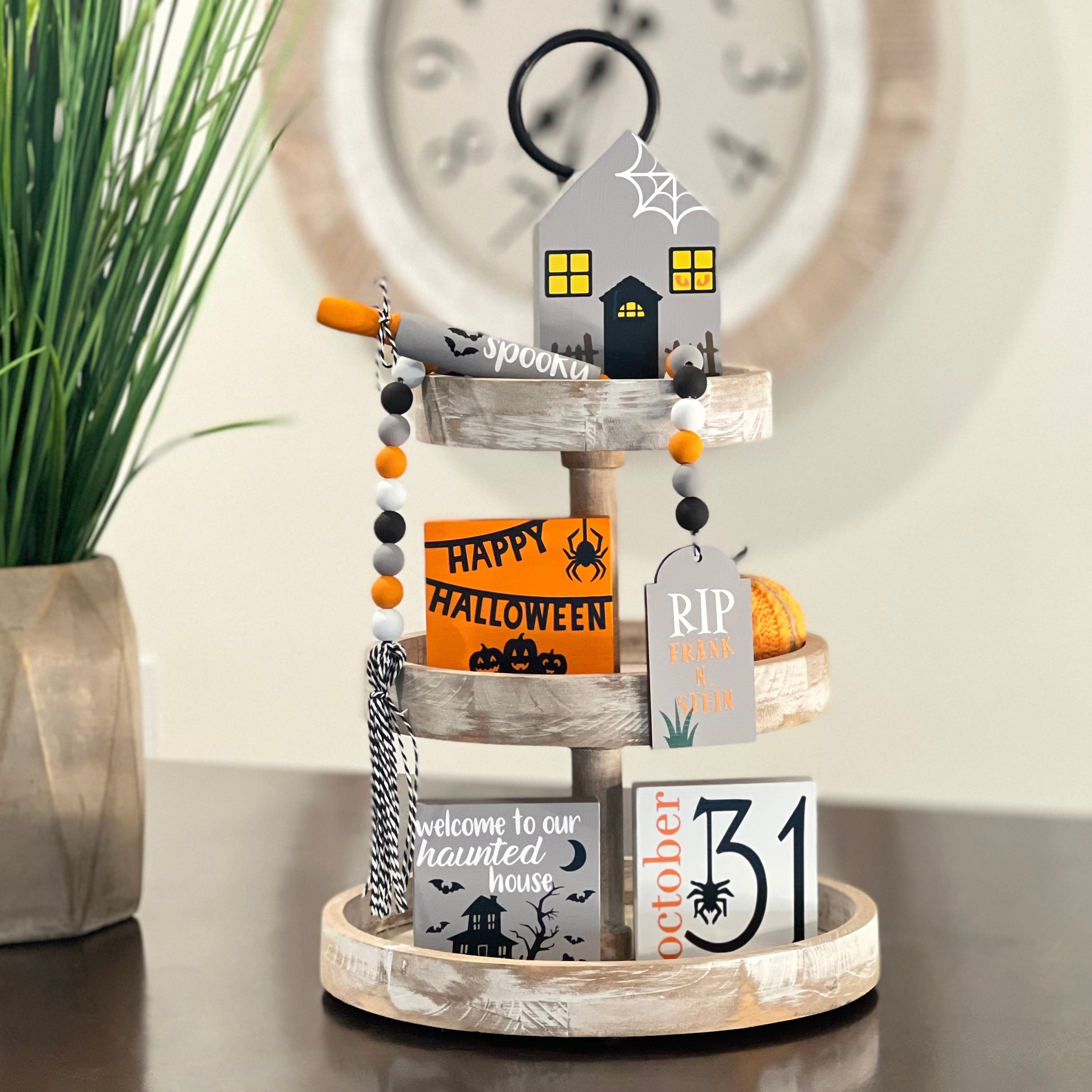 Halloween Themed Tiered Tray Decor Bundle