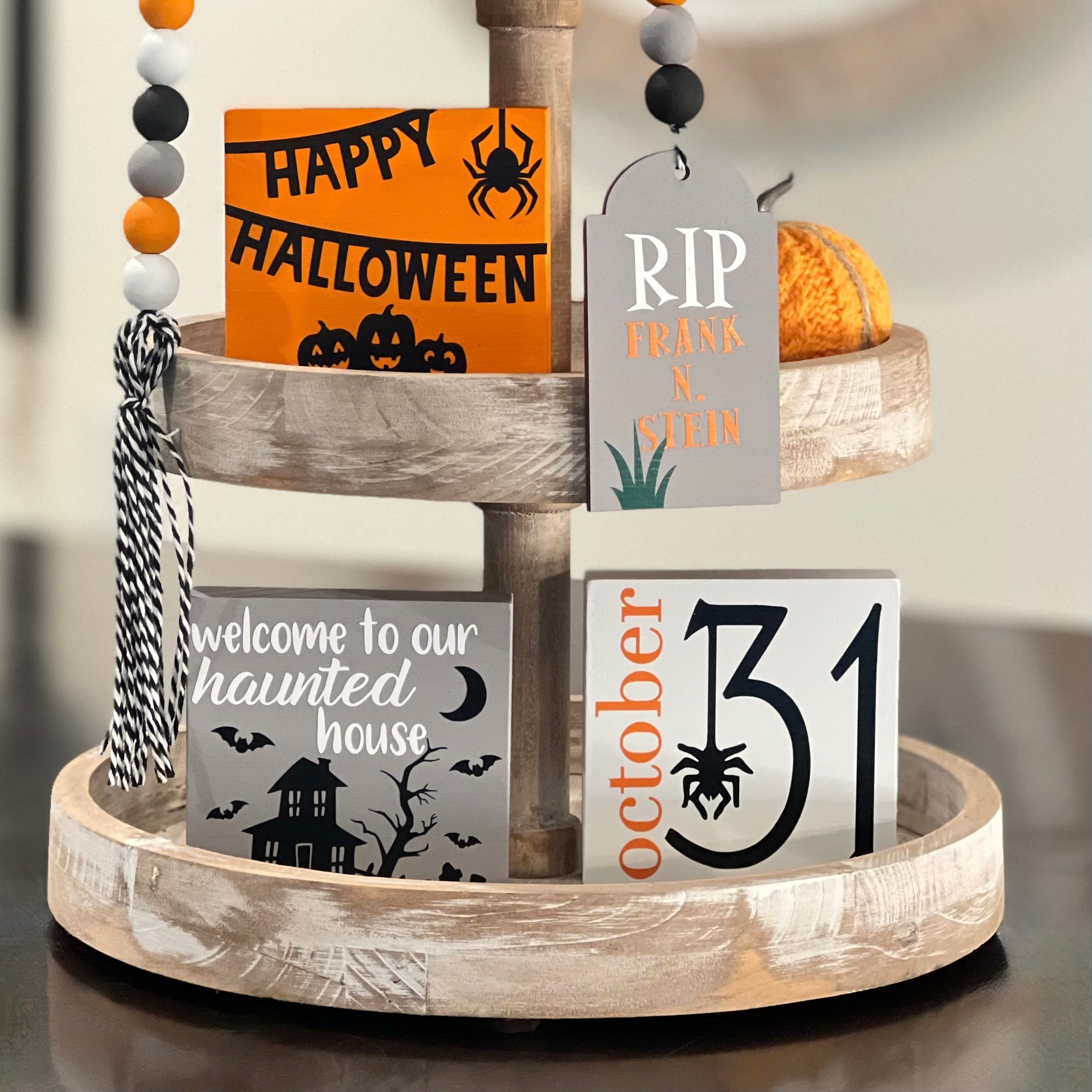 Halloween Themed Tiered Tray Decor Bundle