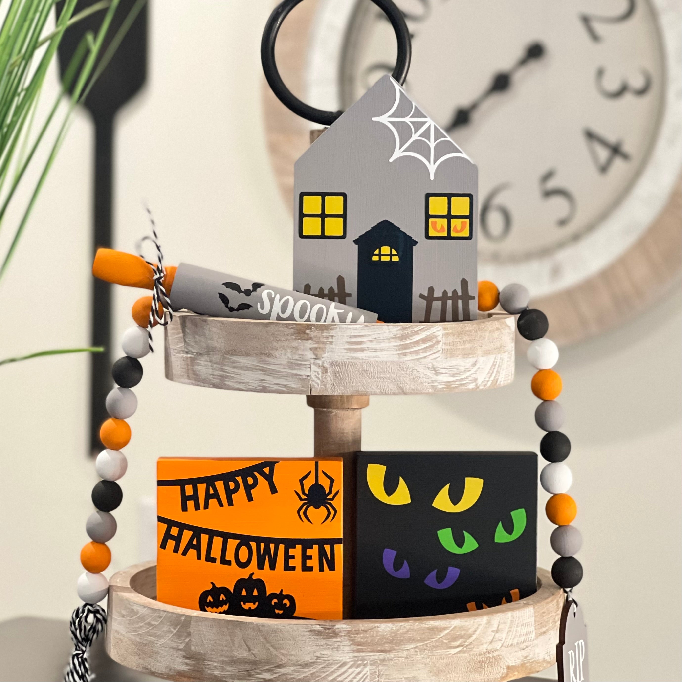 Halloween Themed Tiered Tray Decor Bundle