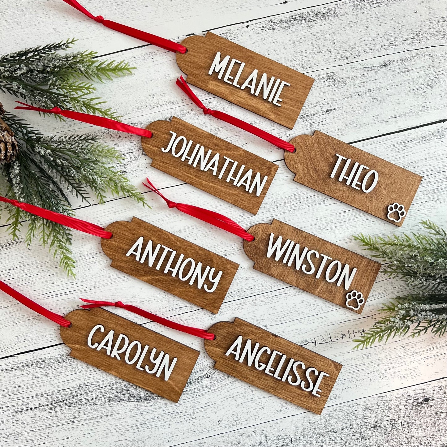 Personalized Wooden Stocking Tags