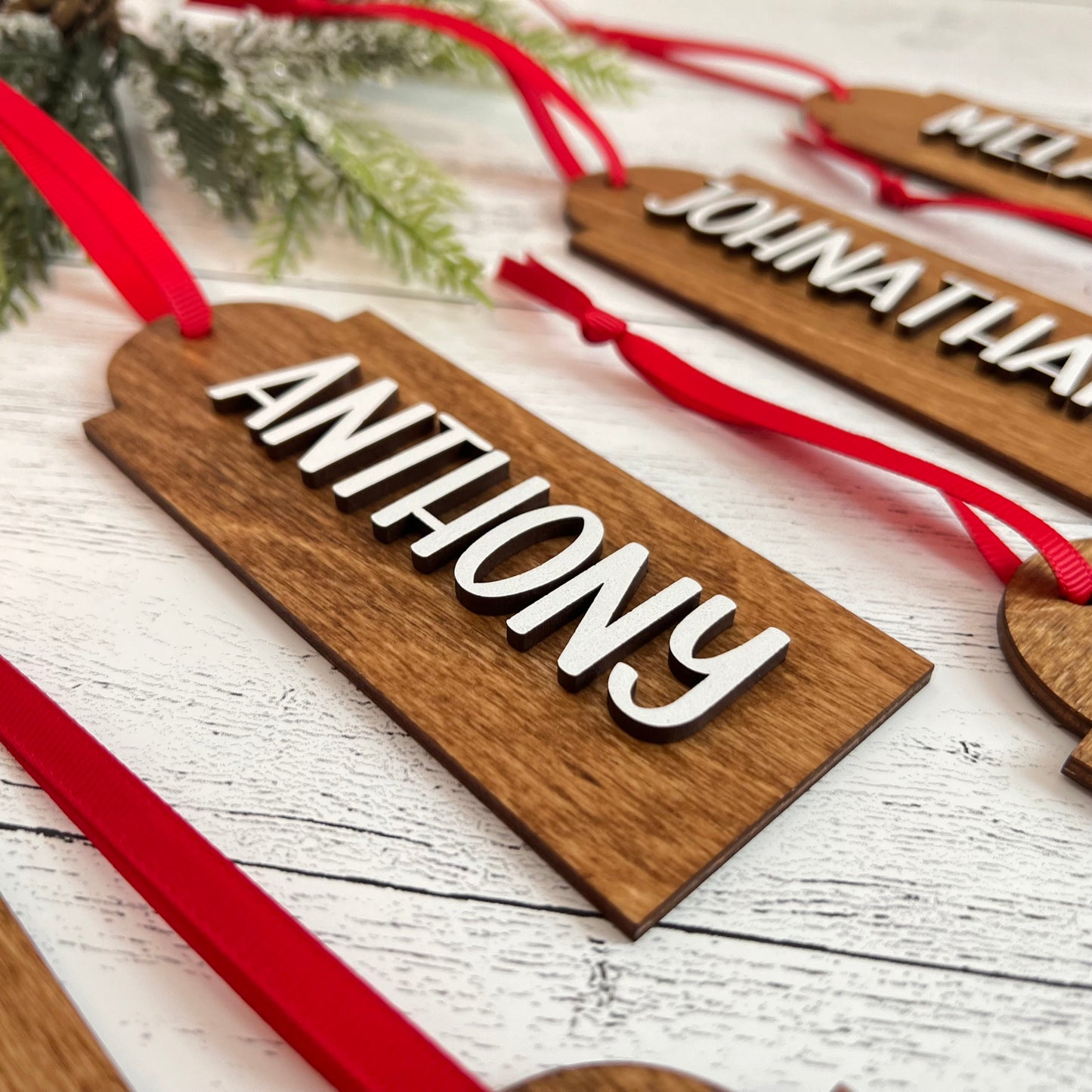 Personalized Wooden Stocking Tags