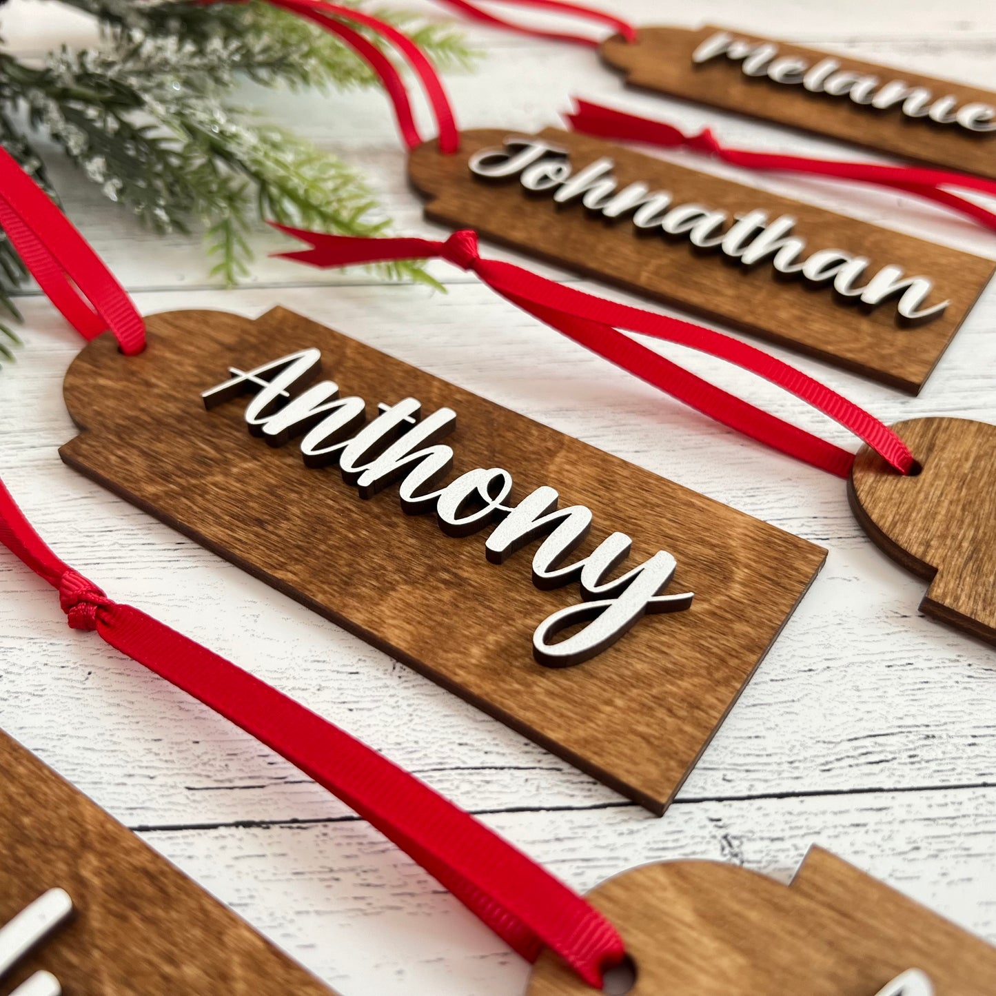 Personalized Wooden Stocking Tags