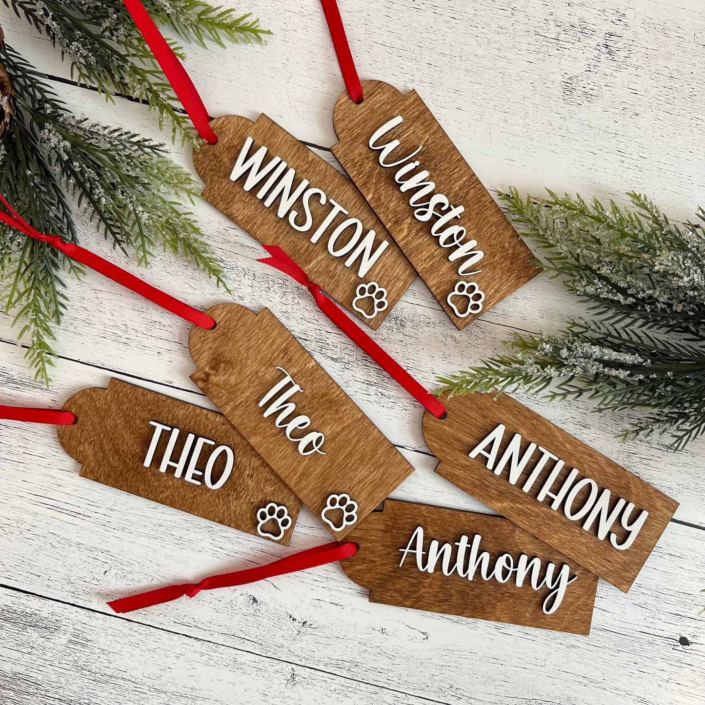 Personalized Wooden Stocking Tags