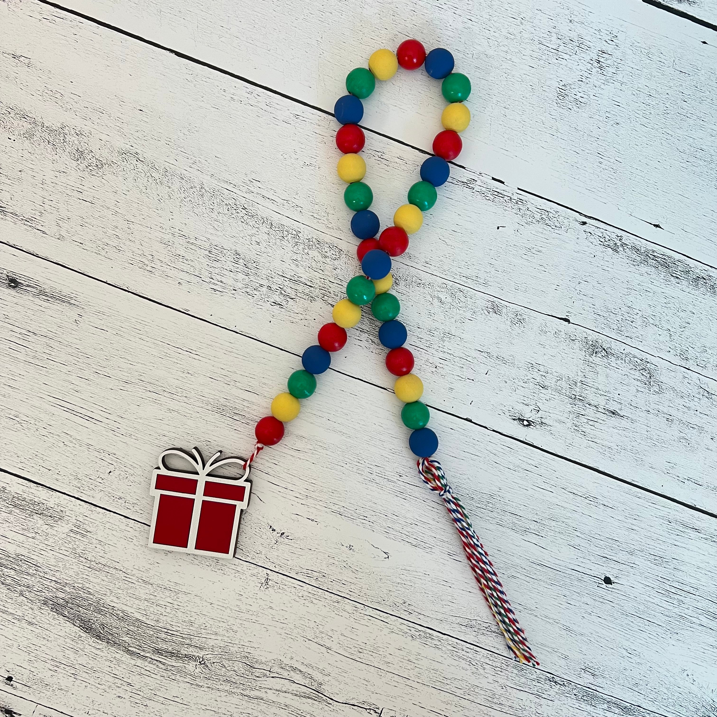 Birthday Themed Wooden Bead Garland