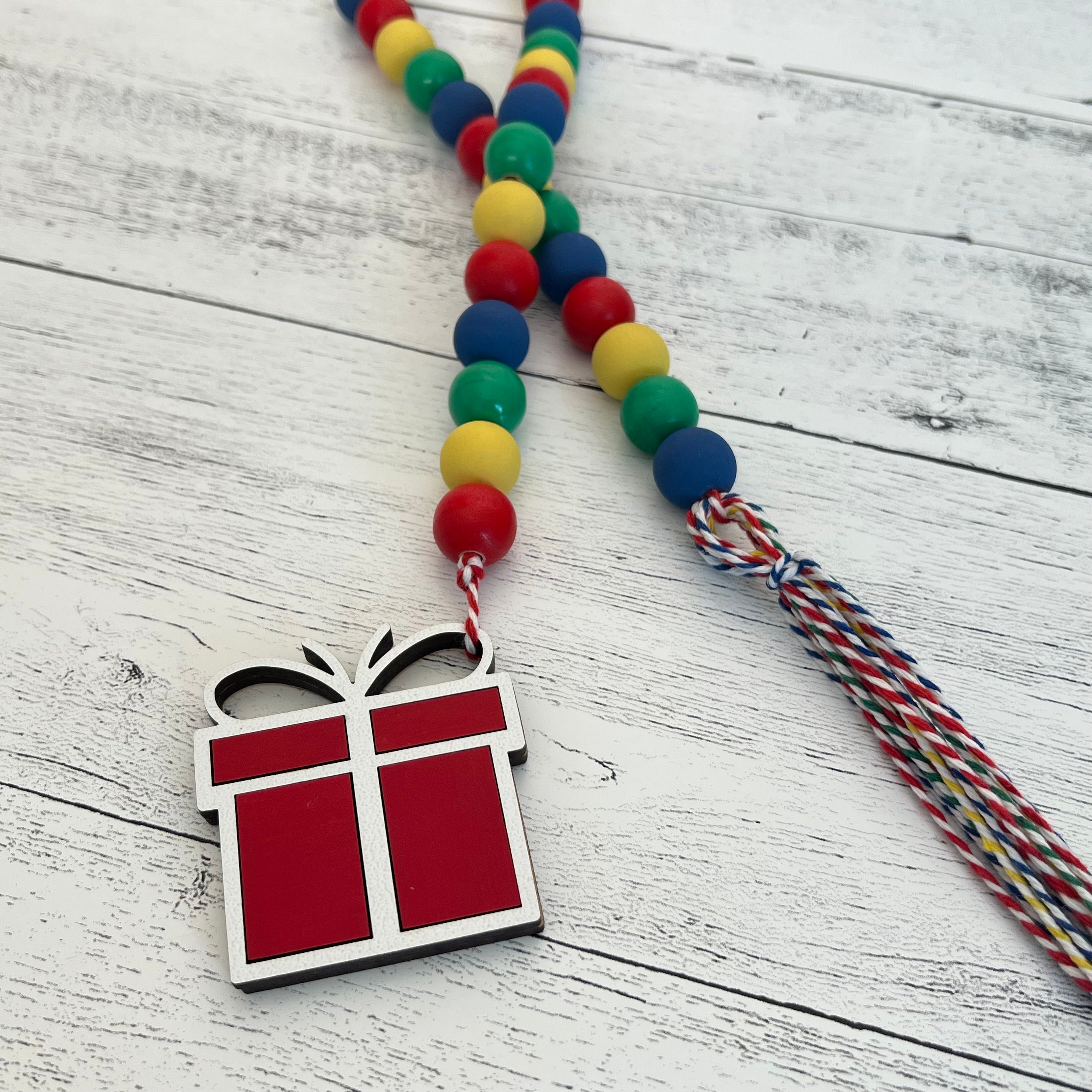 Birthday Themed Wooden Bead Garland