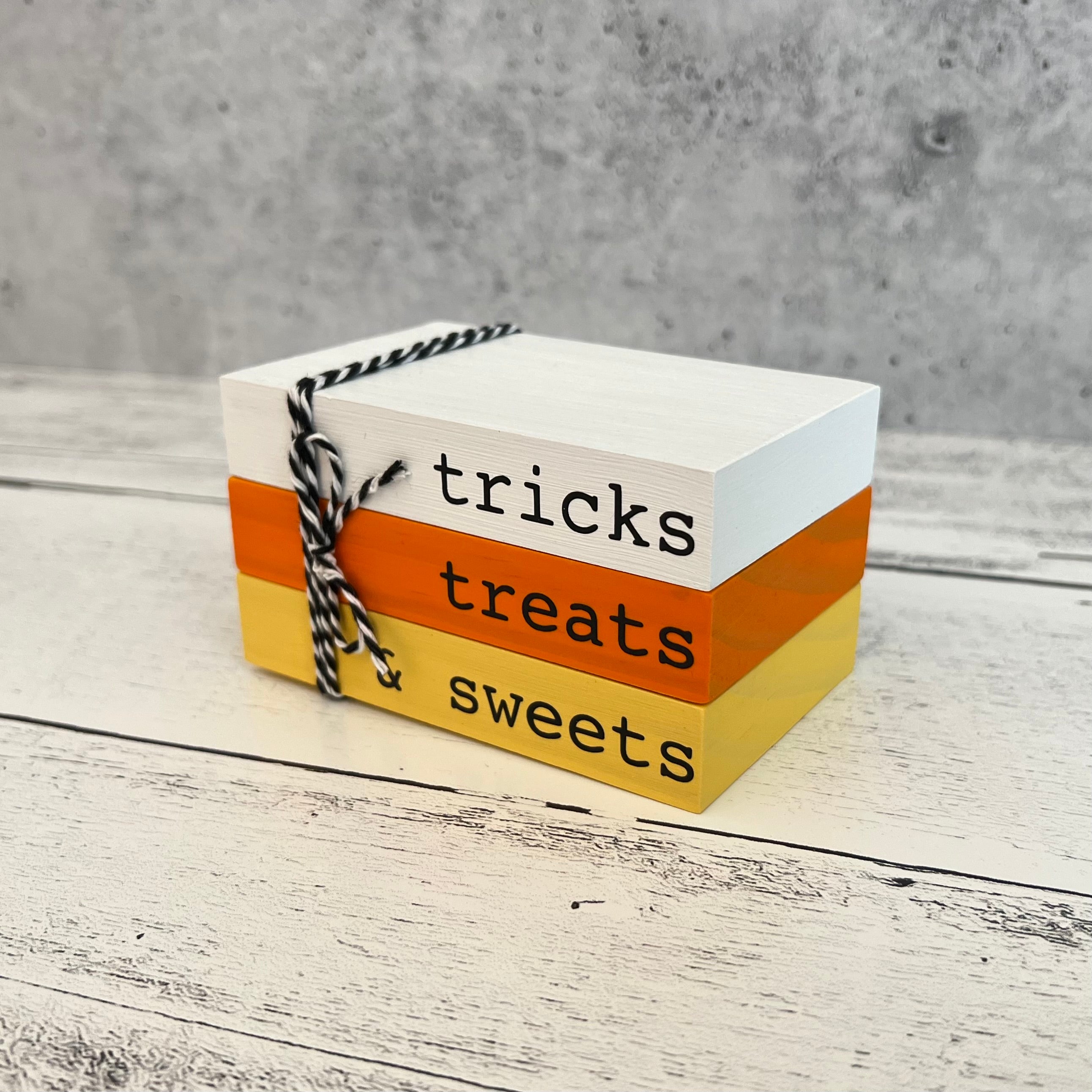 Candy Corn Themed Mini Wooden Books