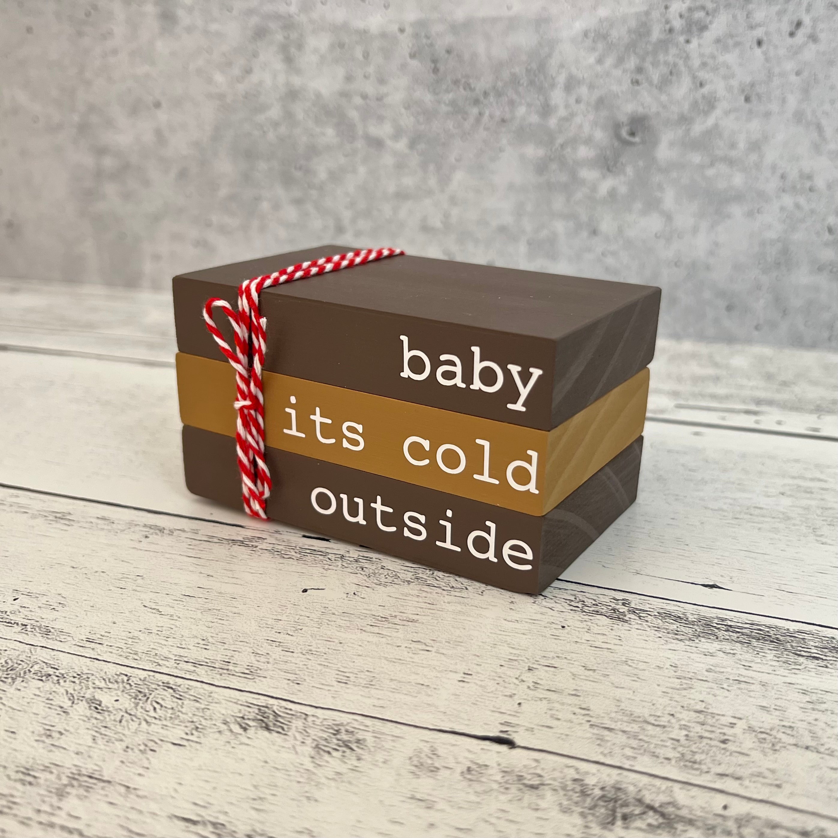 Hot Cocoa Themed Mini Wooden Books