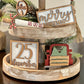 Country Christmas Tiered Tray Decor Bundle