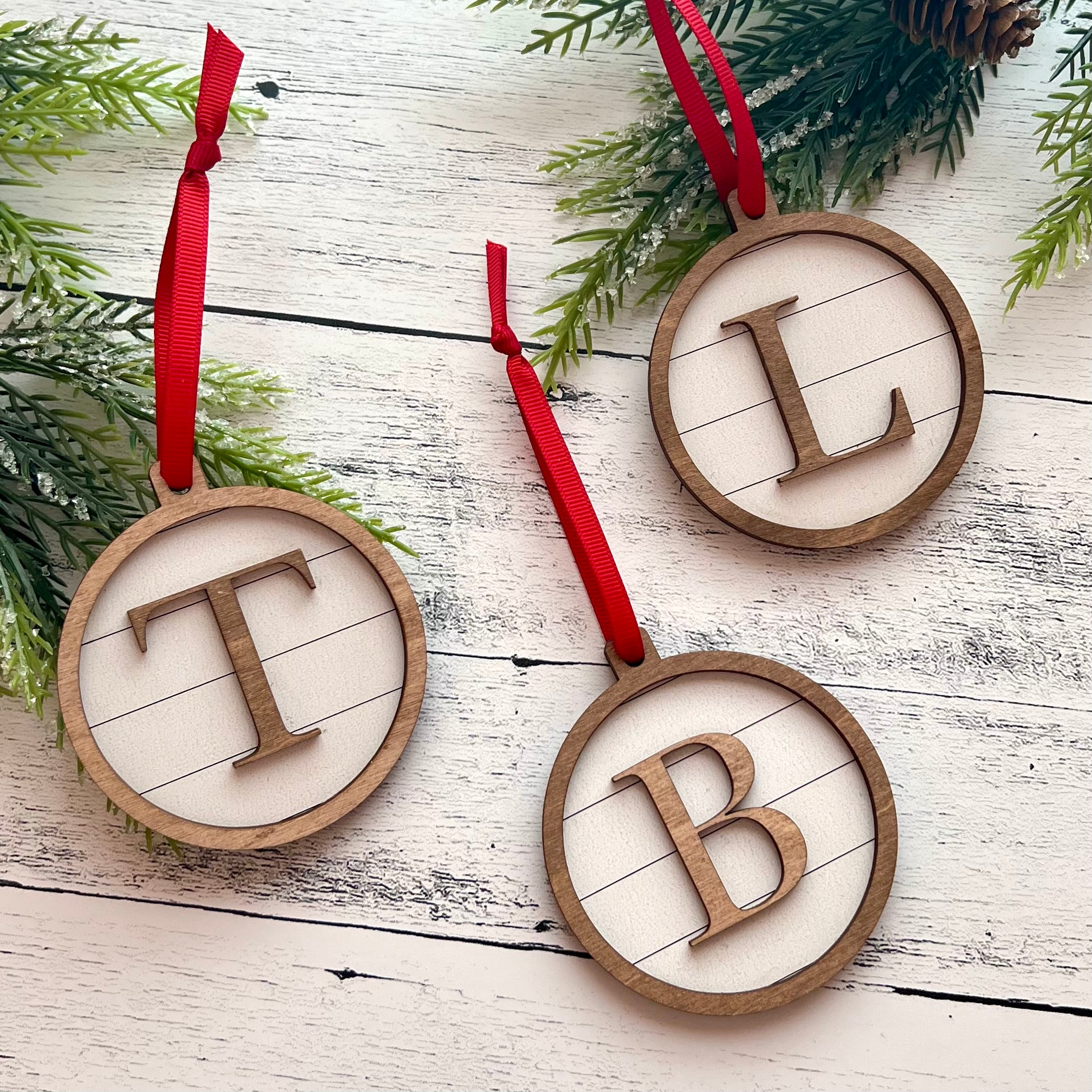 Mini Family Initial Ornament