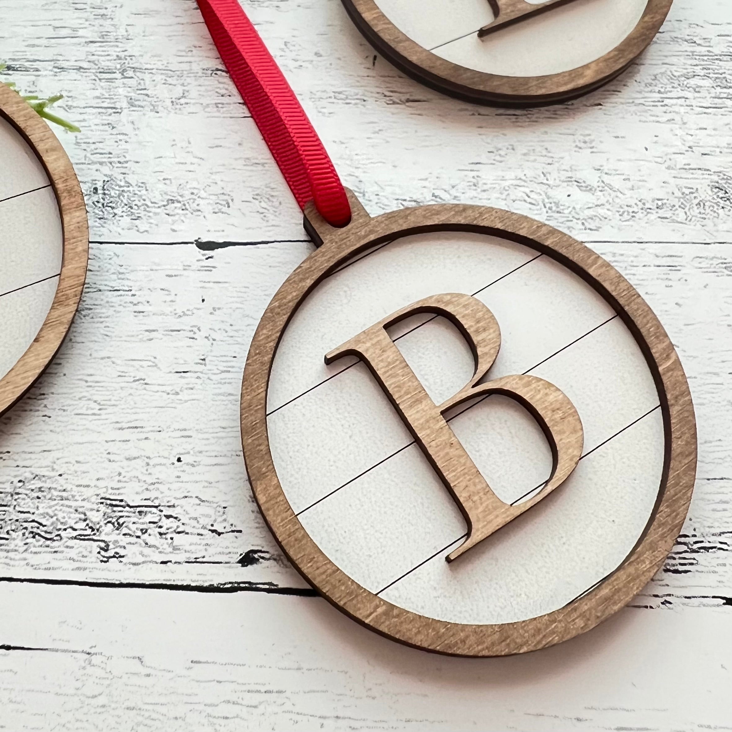 Mini Family Initial Ornament