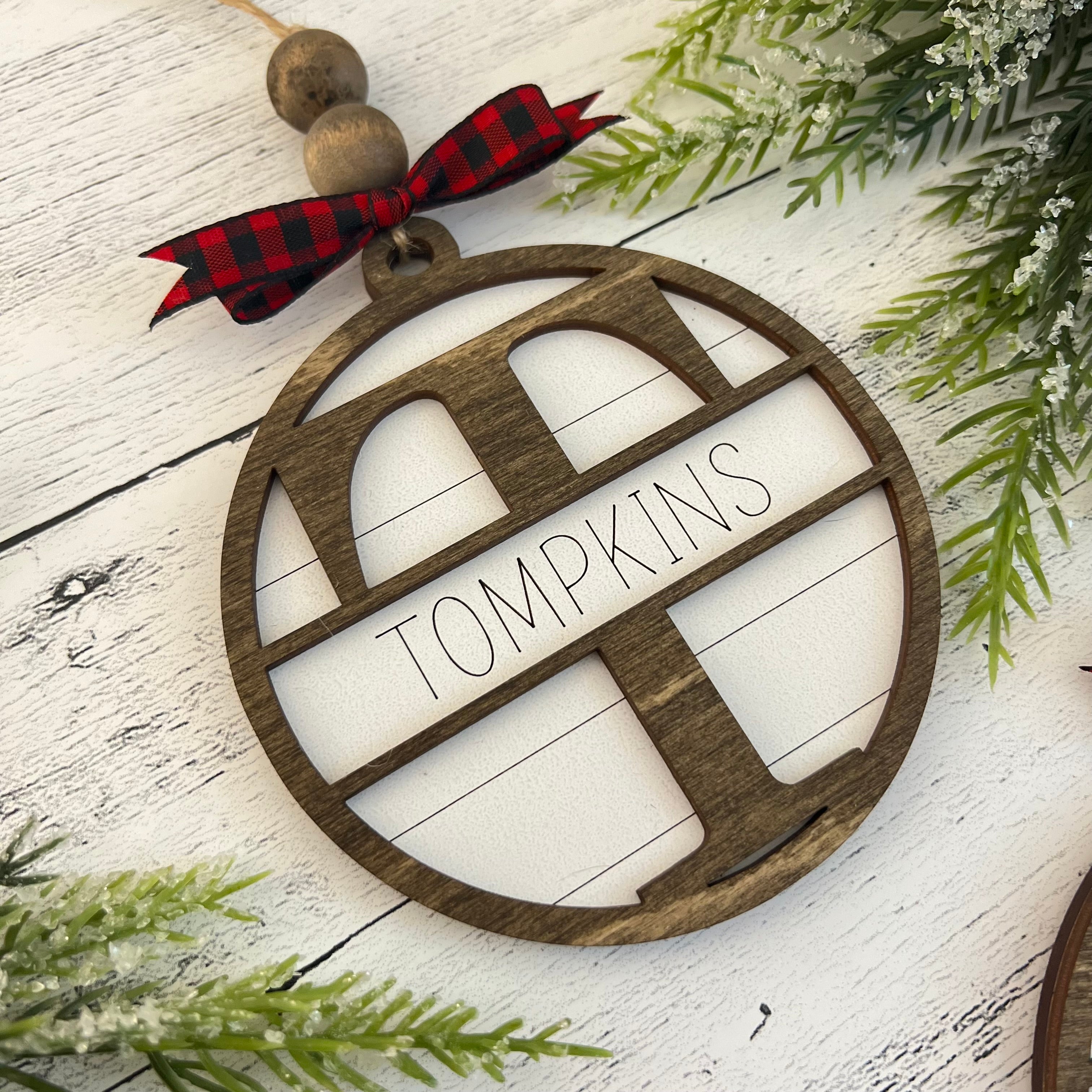Split Monogram Ornament