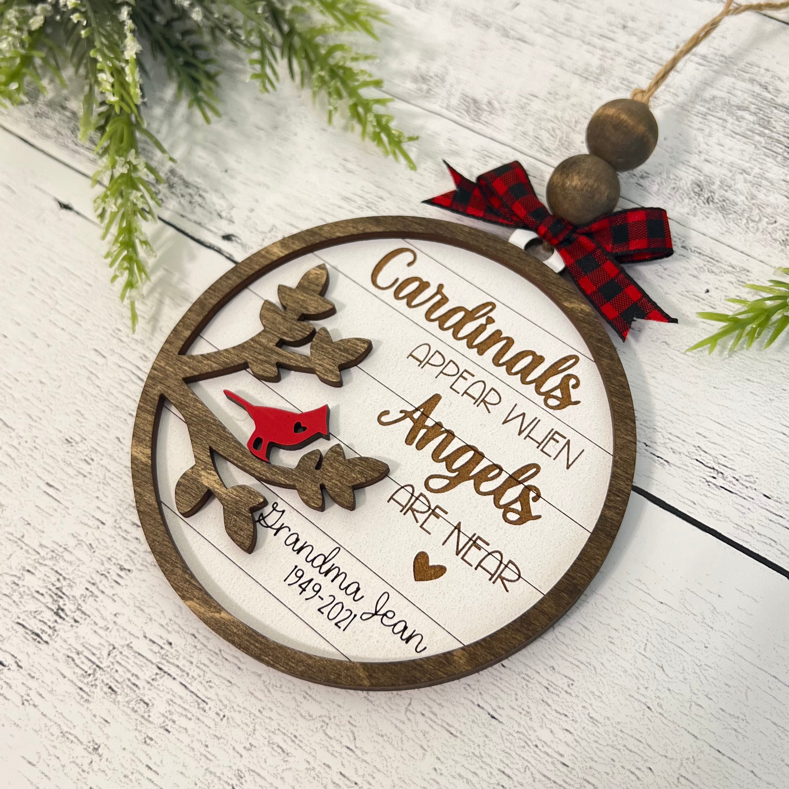 Cardinal Memorial Ornament