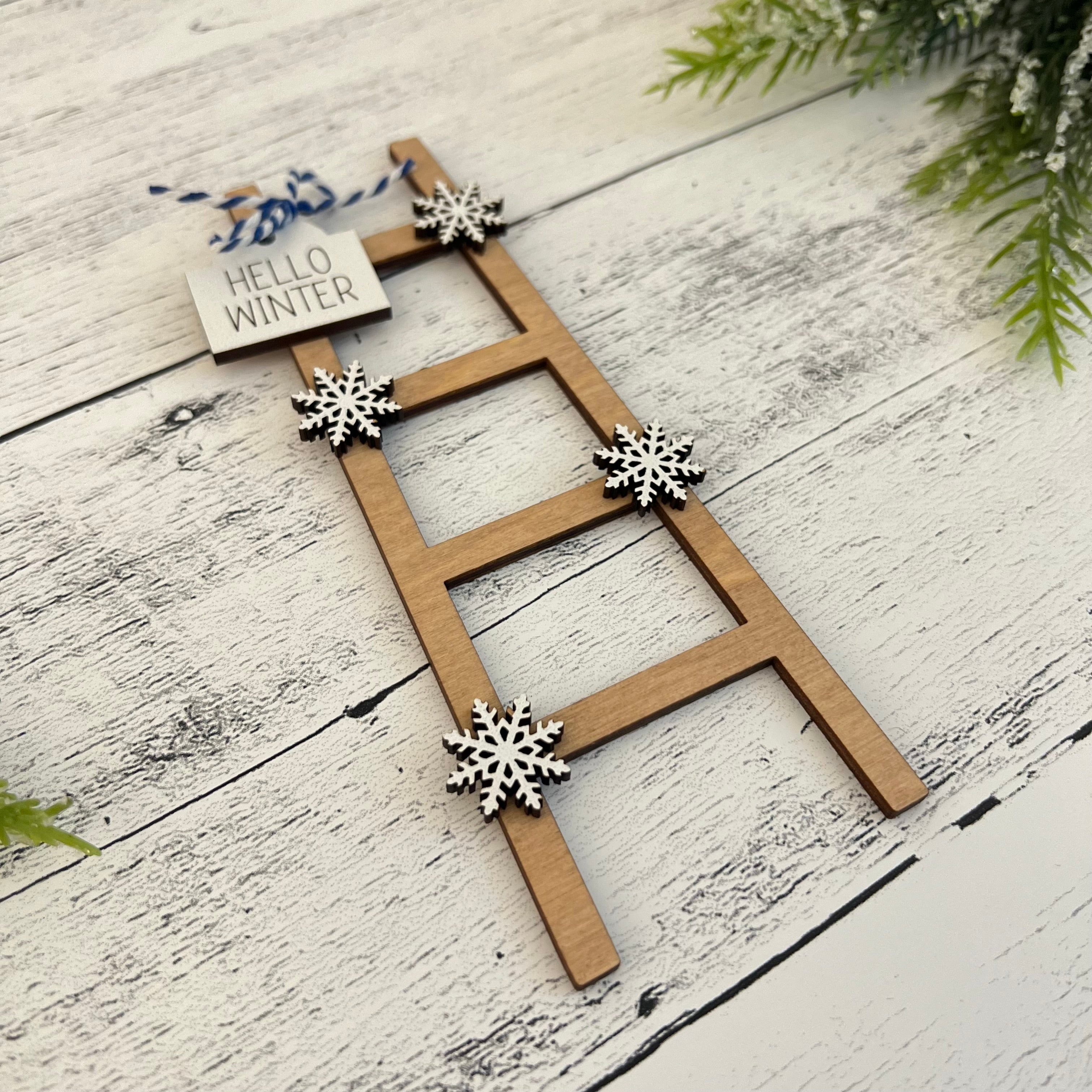 Winter Themed Accent Tiered Tray Decor