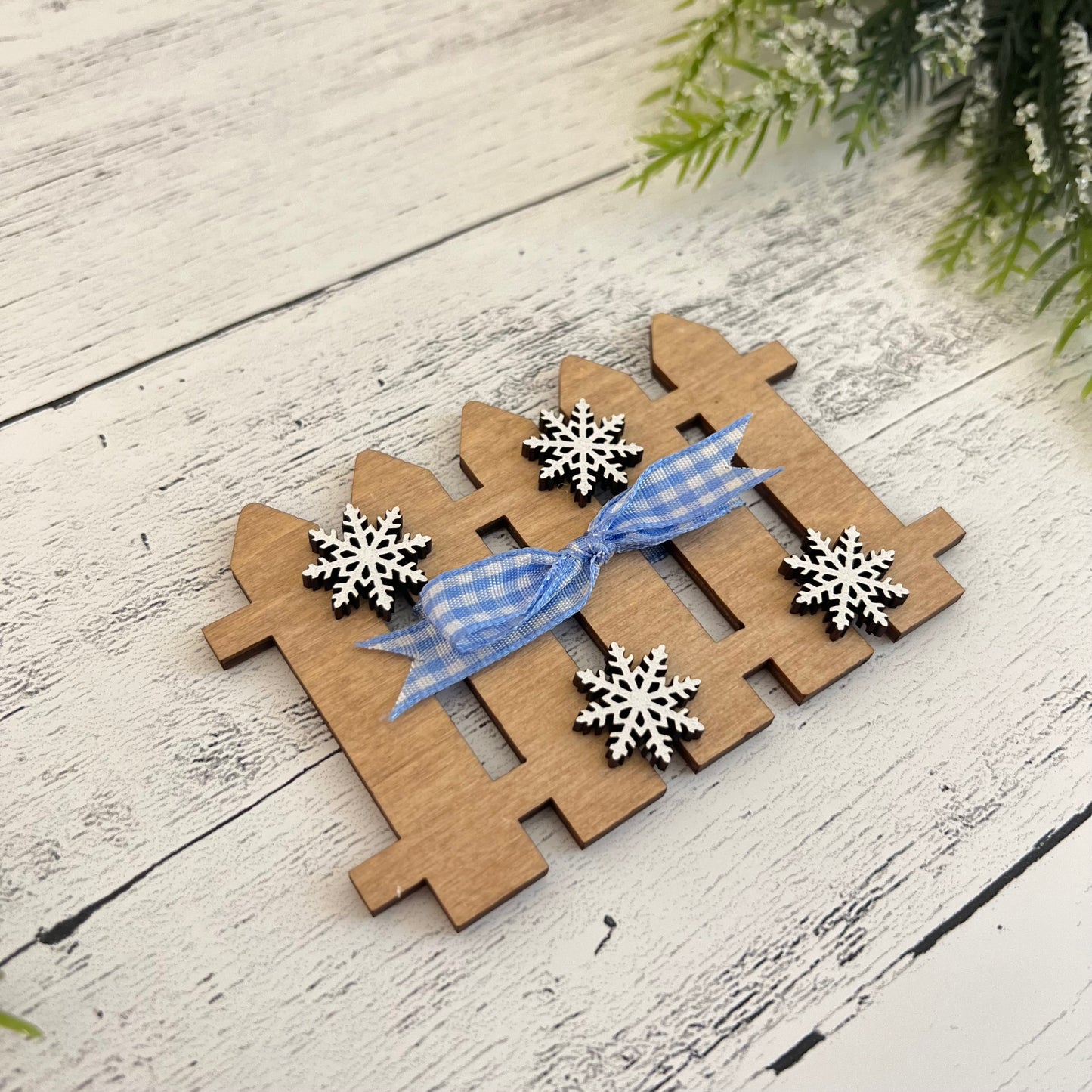 Winter Themed Accent Tiered Tray Decor