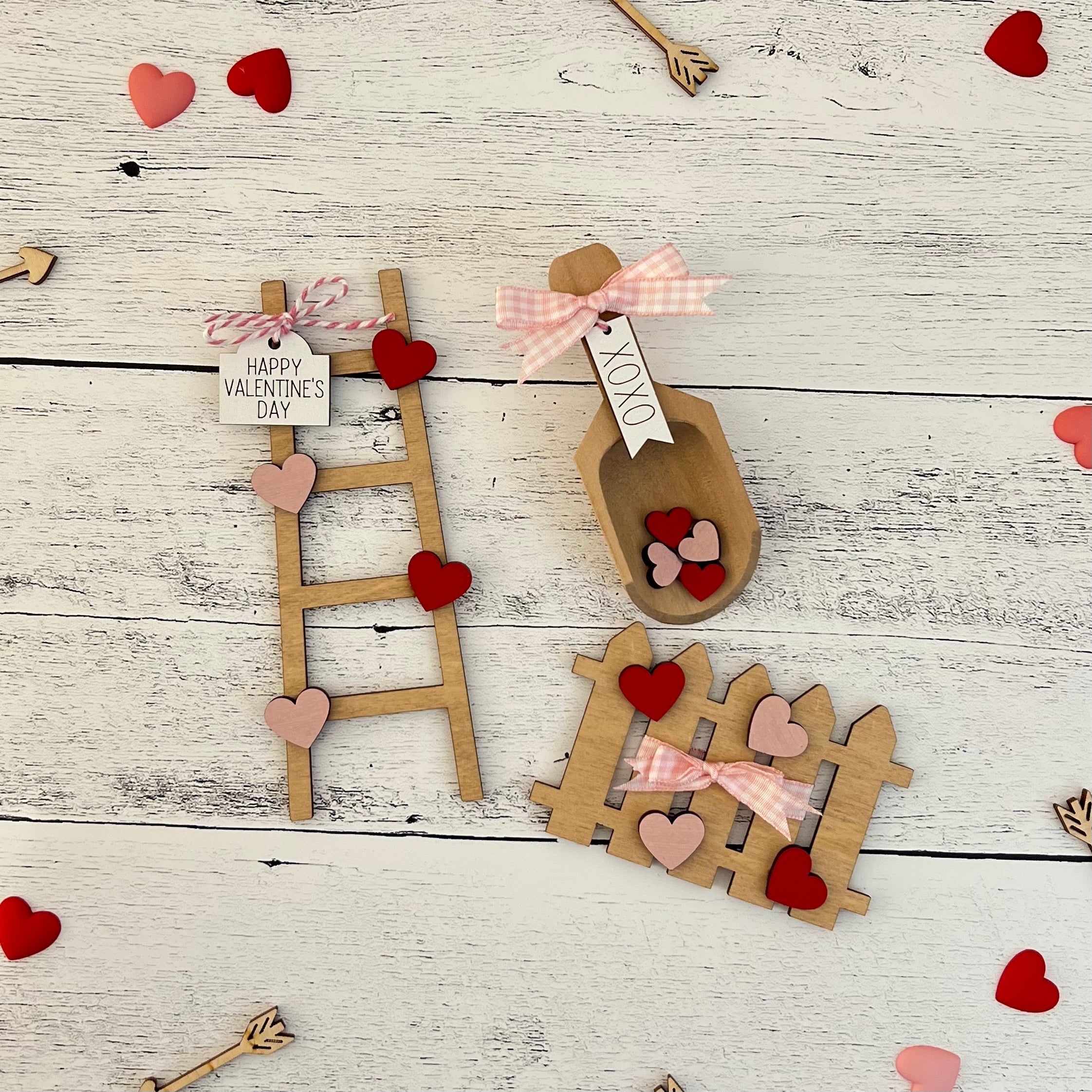 Valentine's Day Themed Accent Tiered Tray Decor