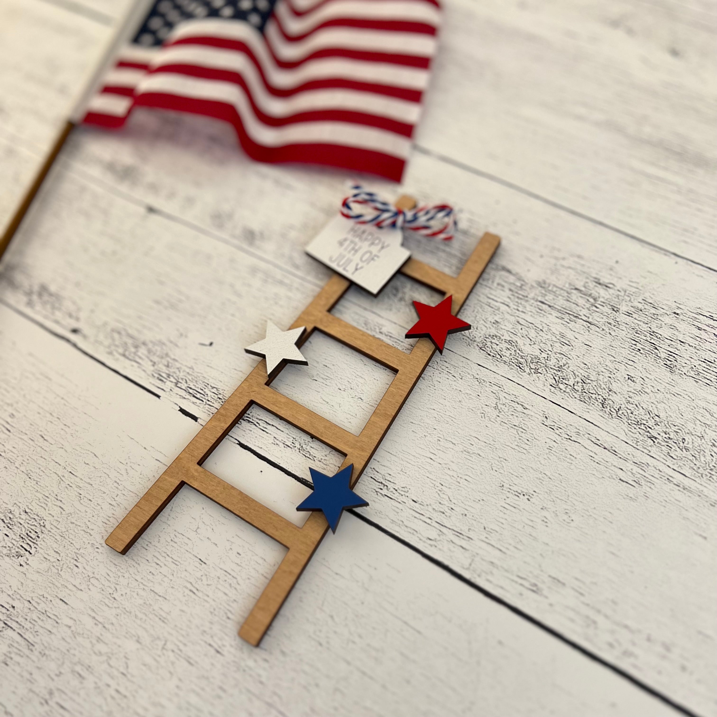 4th Of July Themed Accent Tiered Tray Decor
