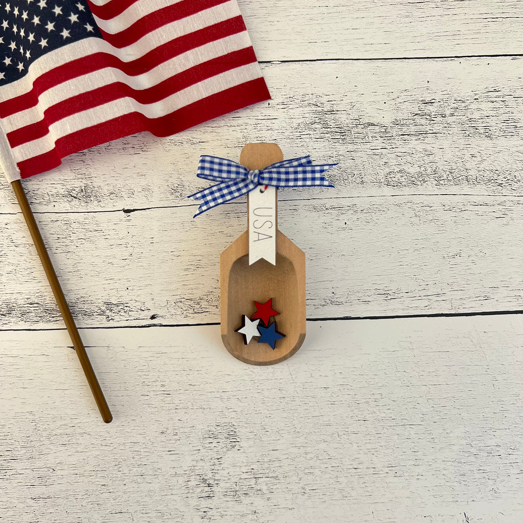 4th Of July Themed Accent Tiered Tray Decor