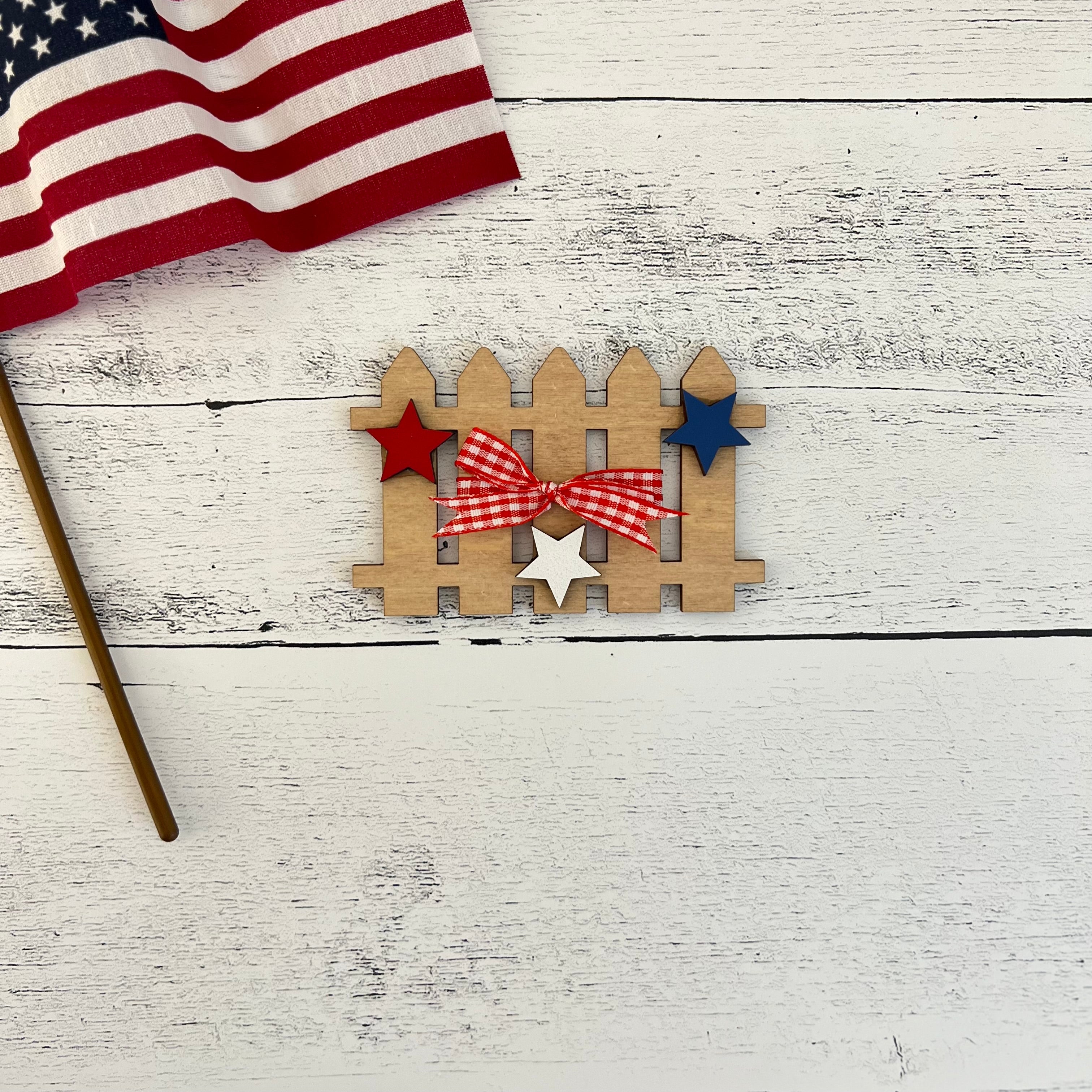 4th Of July Themed Accent Tiered Tray Decor
