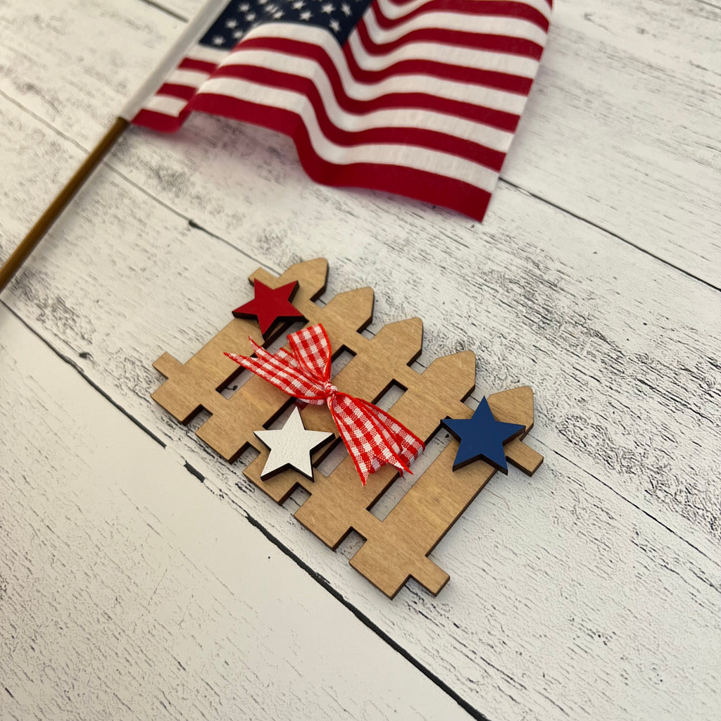 4th Of July Themed Accent Tiered Tray Decor