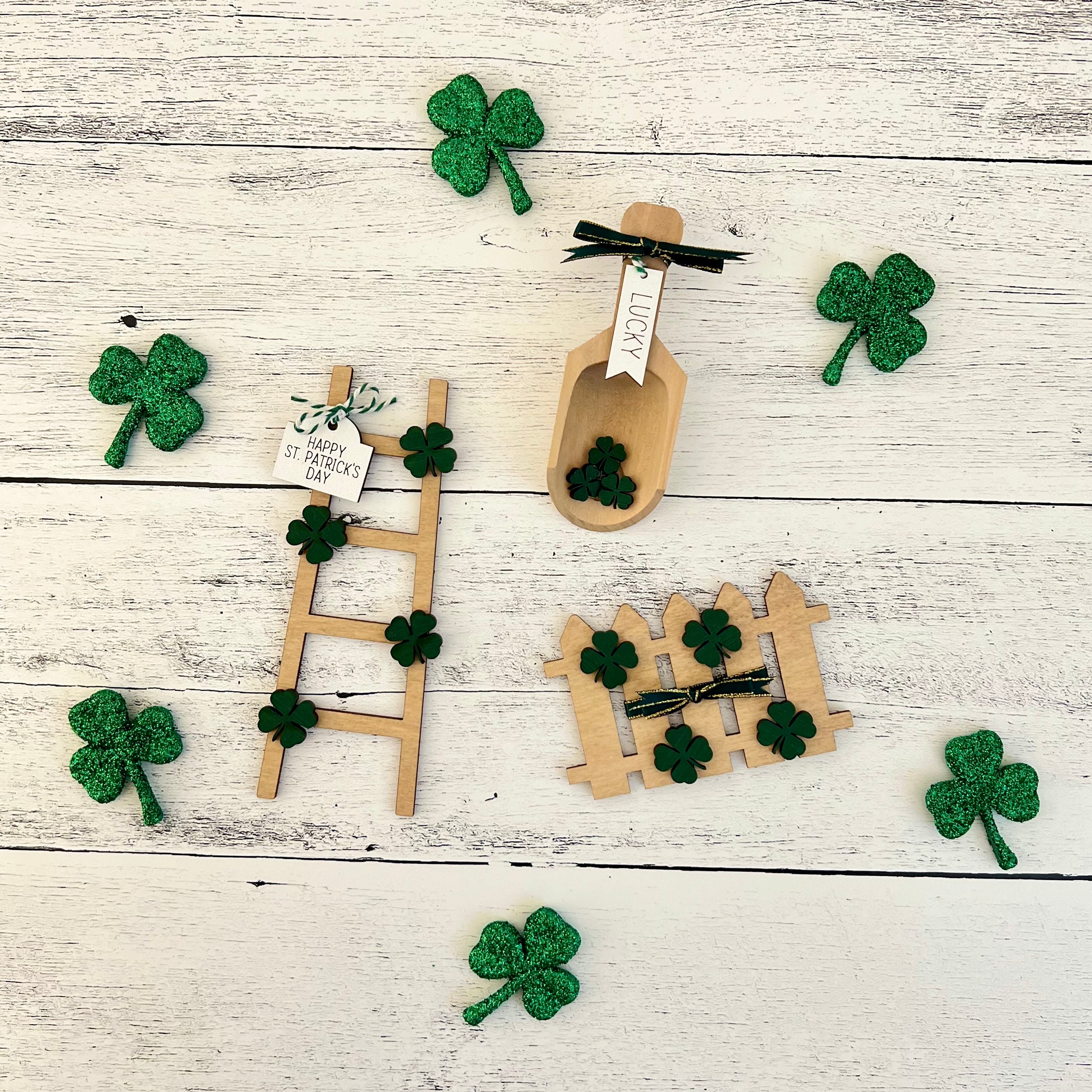 St. Patrick's Day Themed Accent Tiered Tray Decor