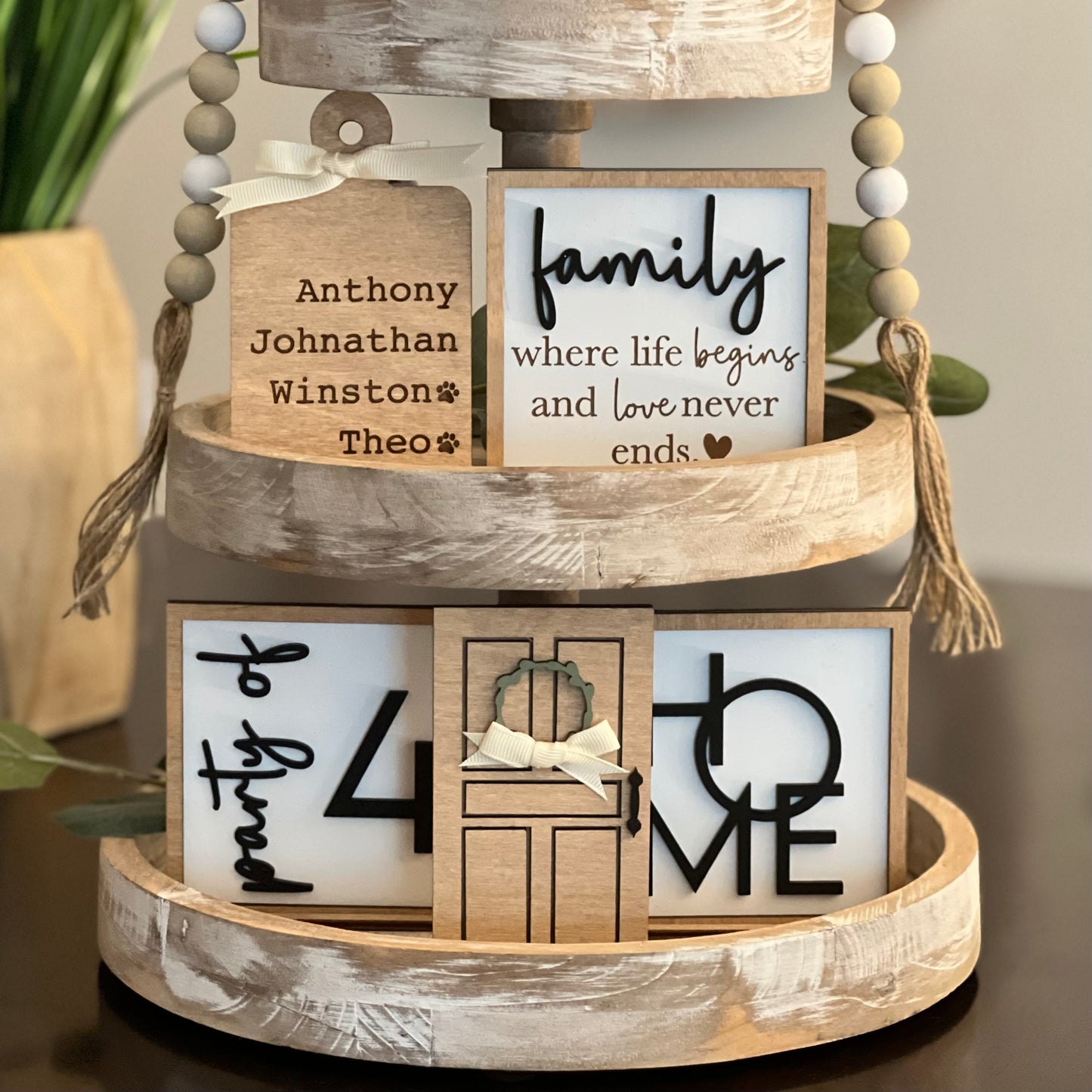 Family & Home Tiered Tray Decor Bundle