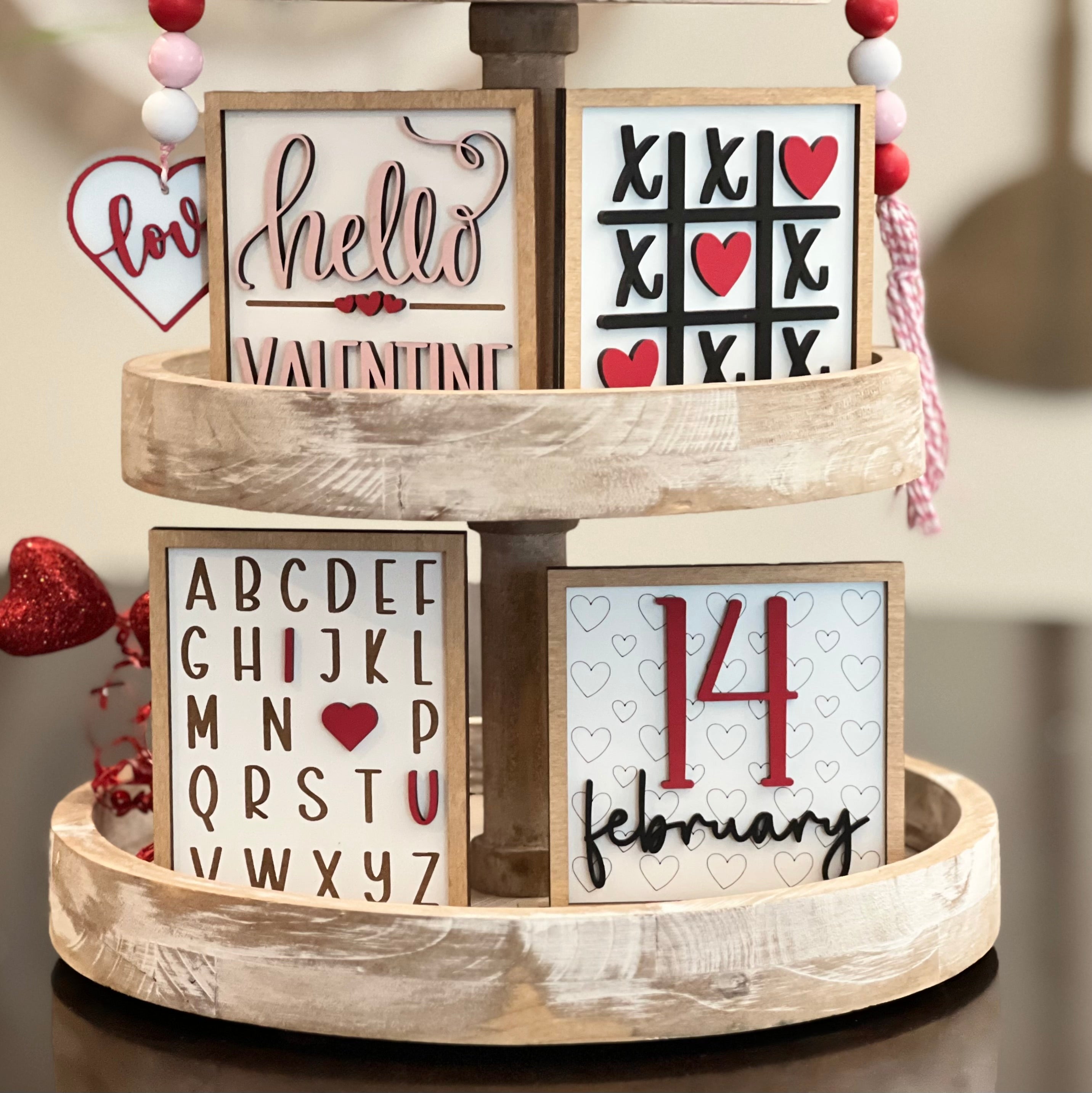 Valentine's Day Tier Tray Decor Bundle