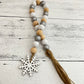 Classic Winter Themed Wooden Bead Garland