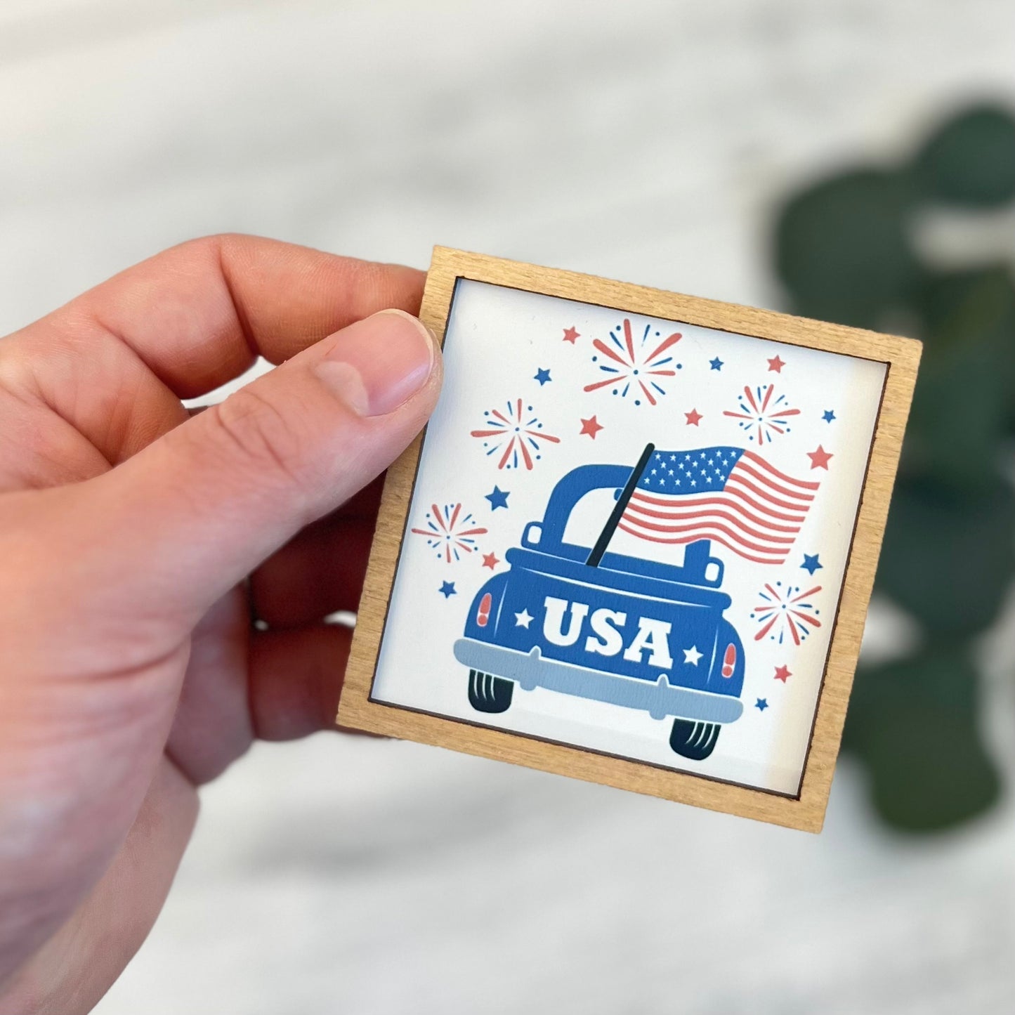 Mini Framed 4th Of July Sign | Fourth of July USA Truck