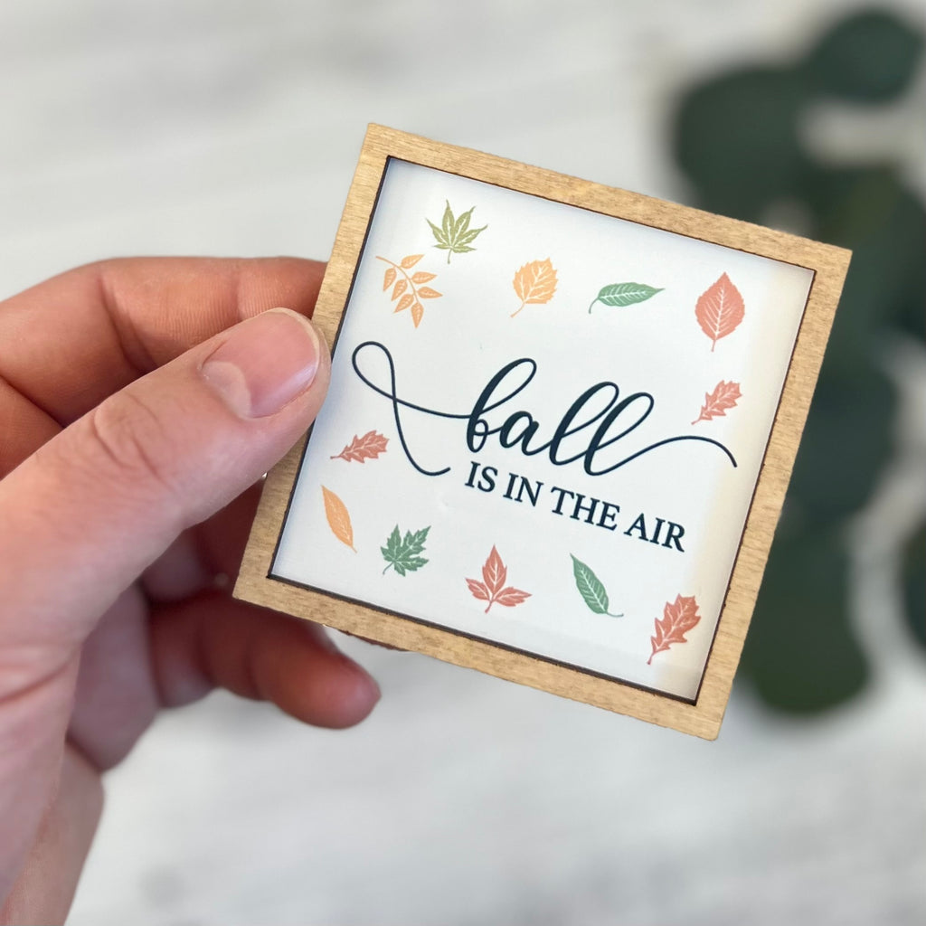 Mini Framed Fall Sign | Fall Is In The Air Sign