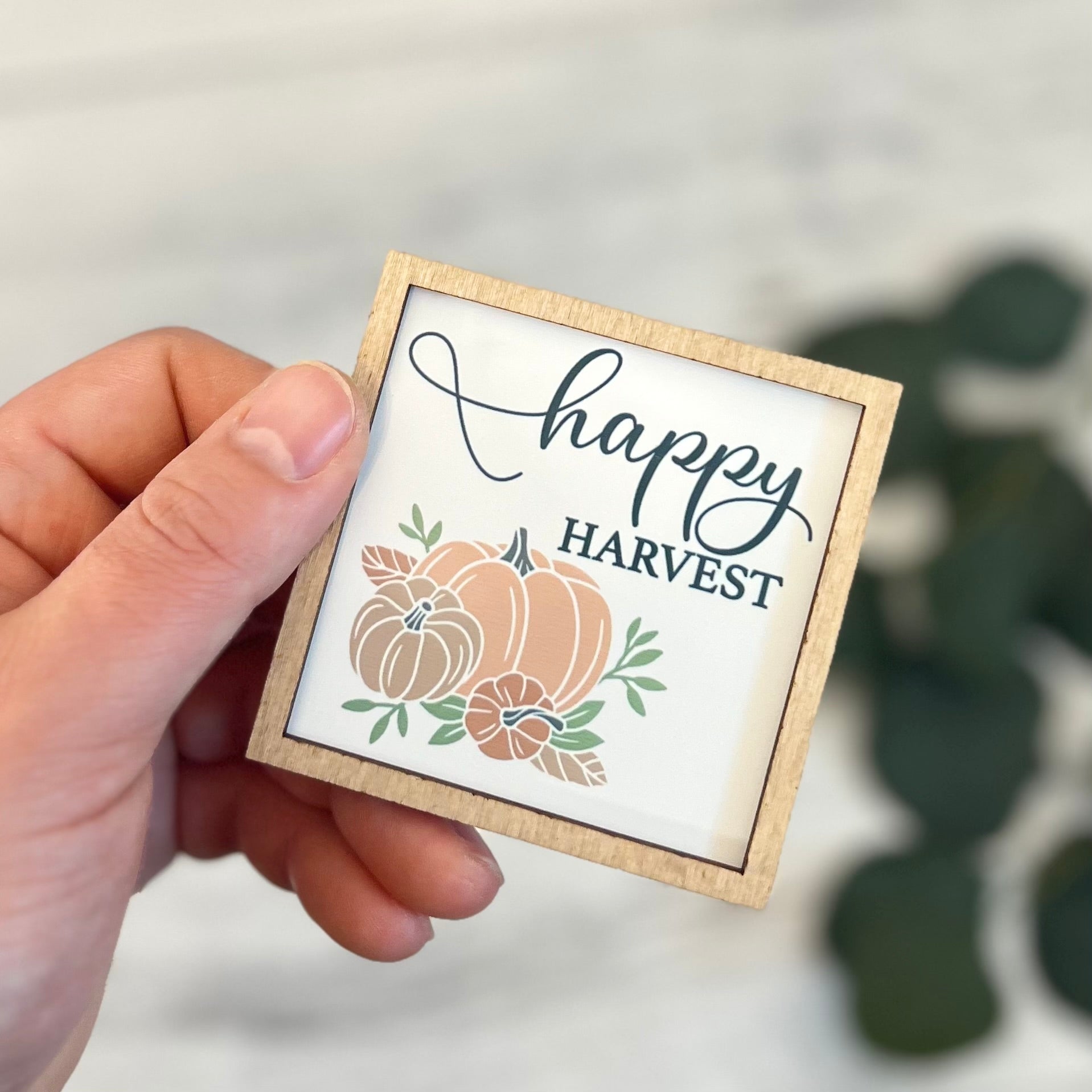 Mini Framed Fall Sign | Happy Harvest Sign