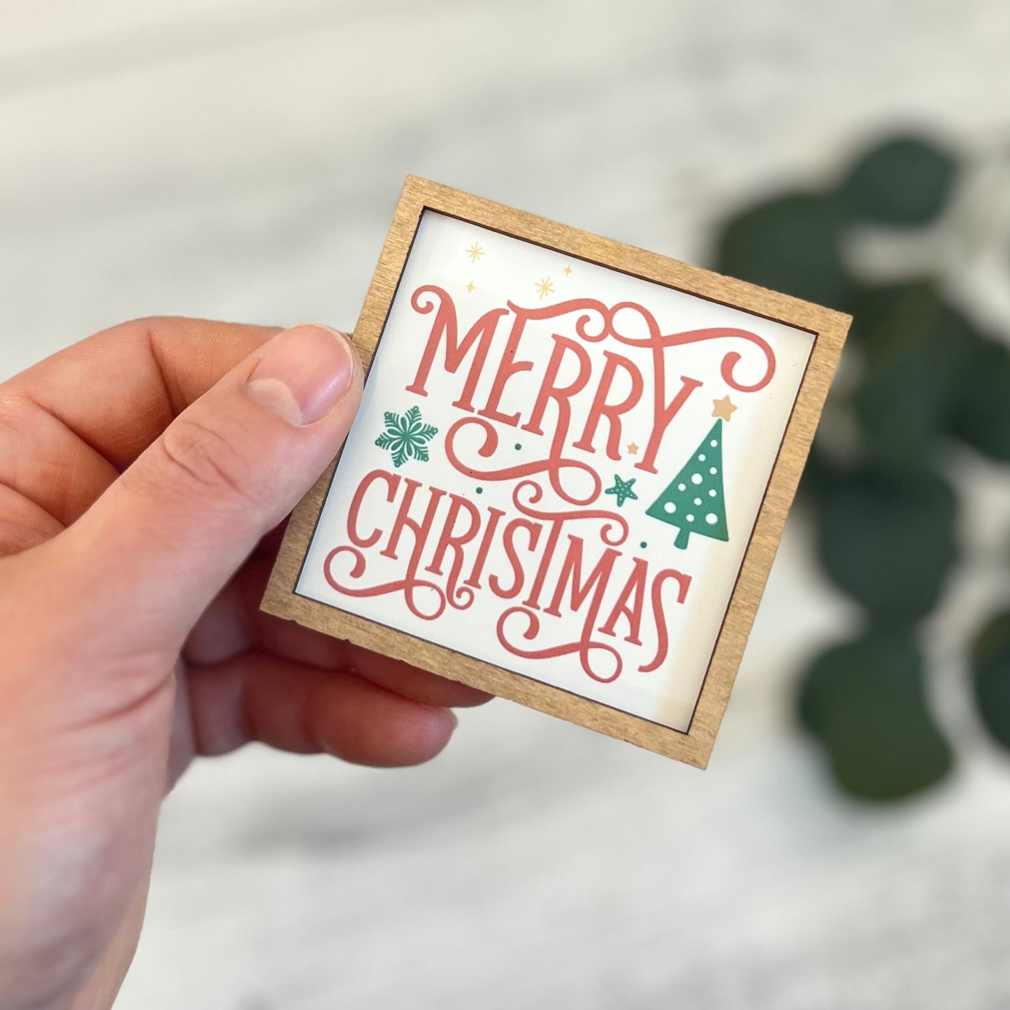 Mini Framed Christmas Sign | Merry Christmas Sign