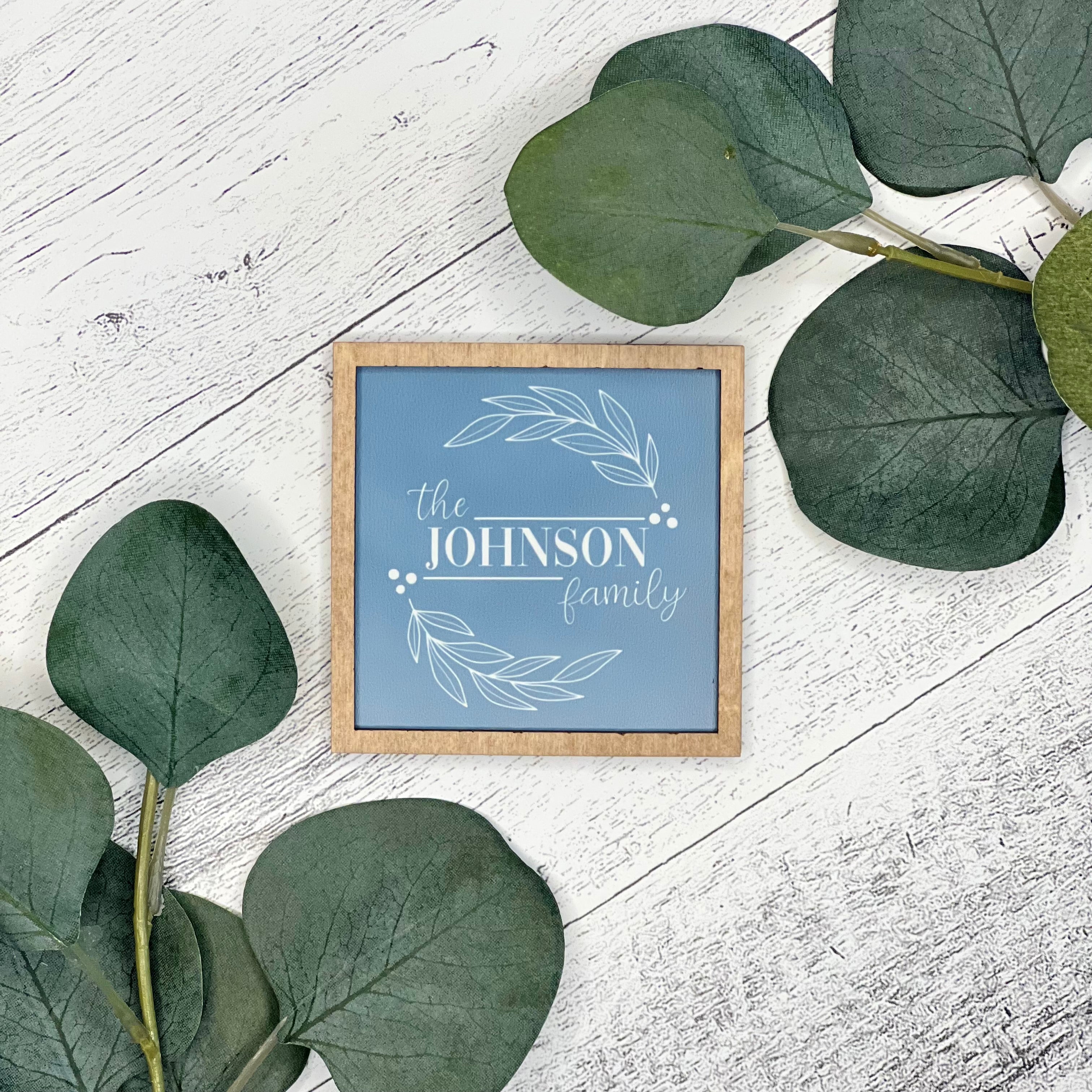 Personalized Mini Framed Family Name Sign