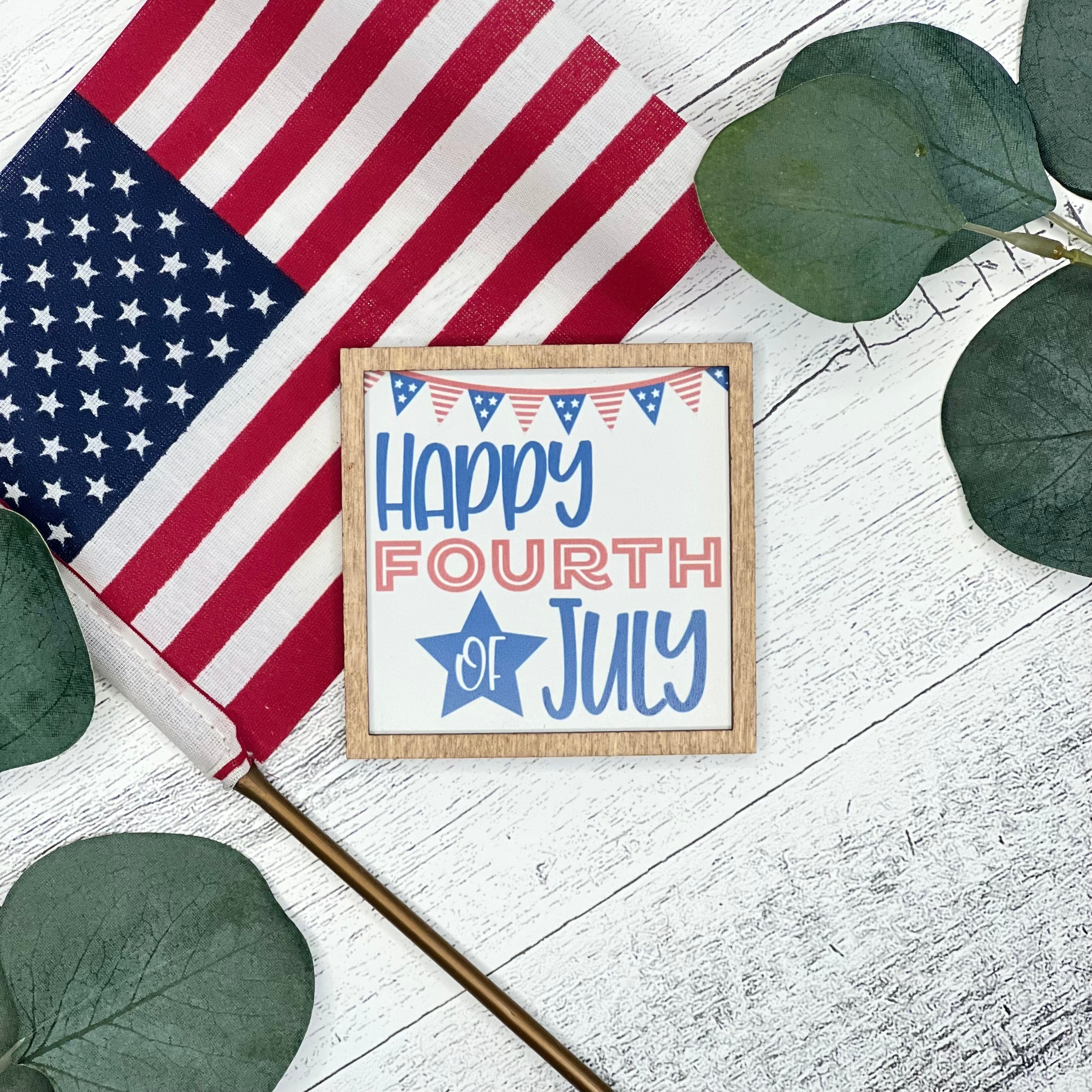 Mini Framed 4th Of July Sign | Happy Fourth Of July