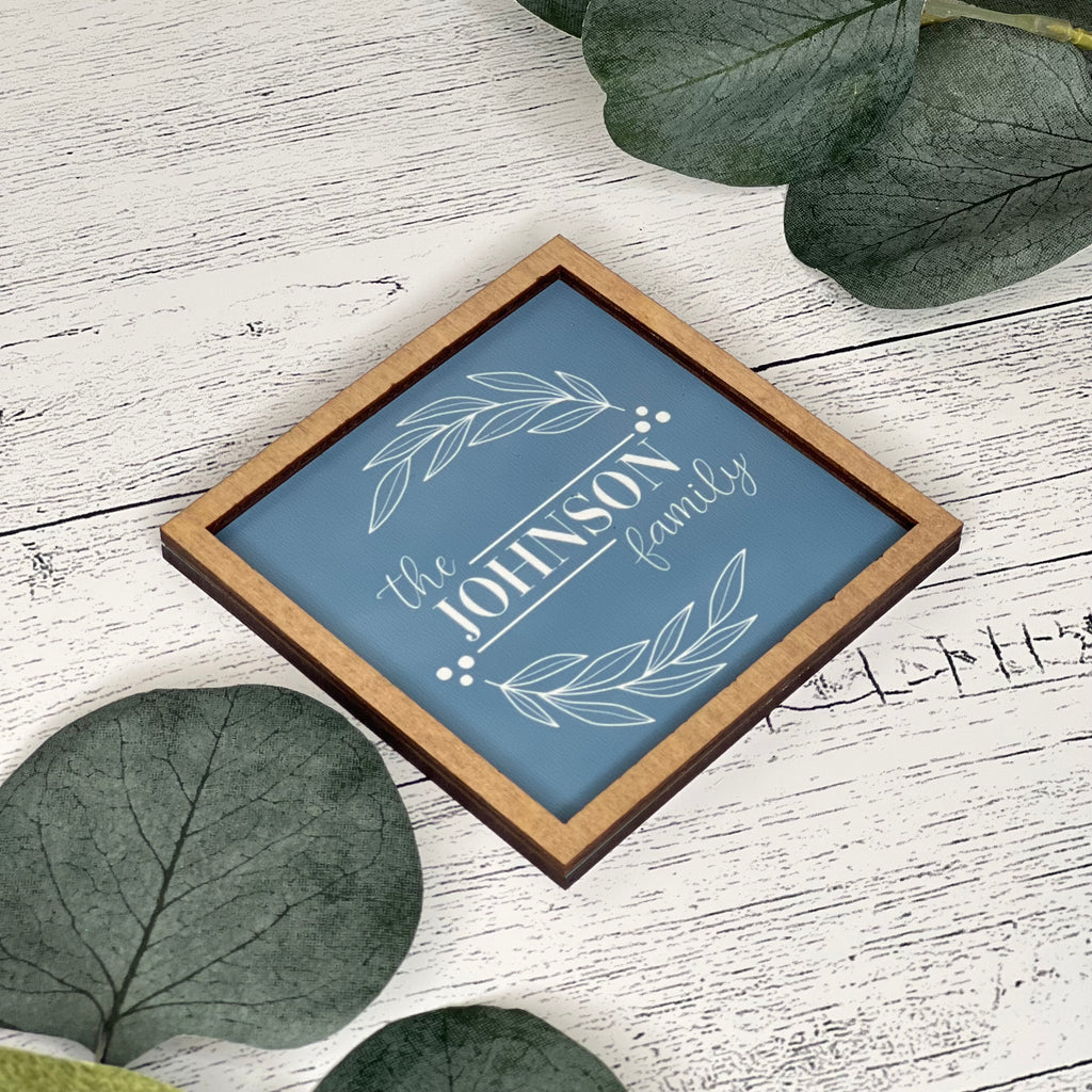Personalized Mini Framed Family Name Sign