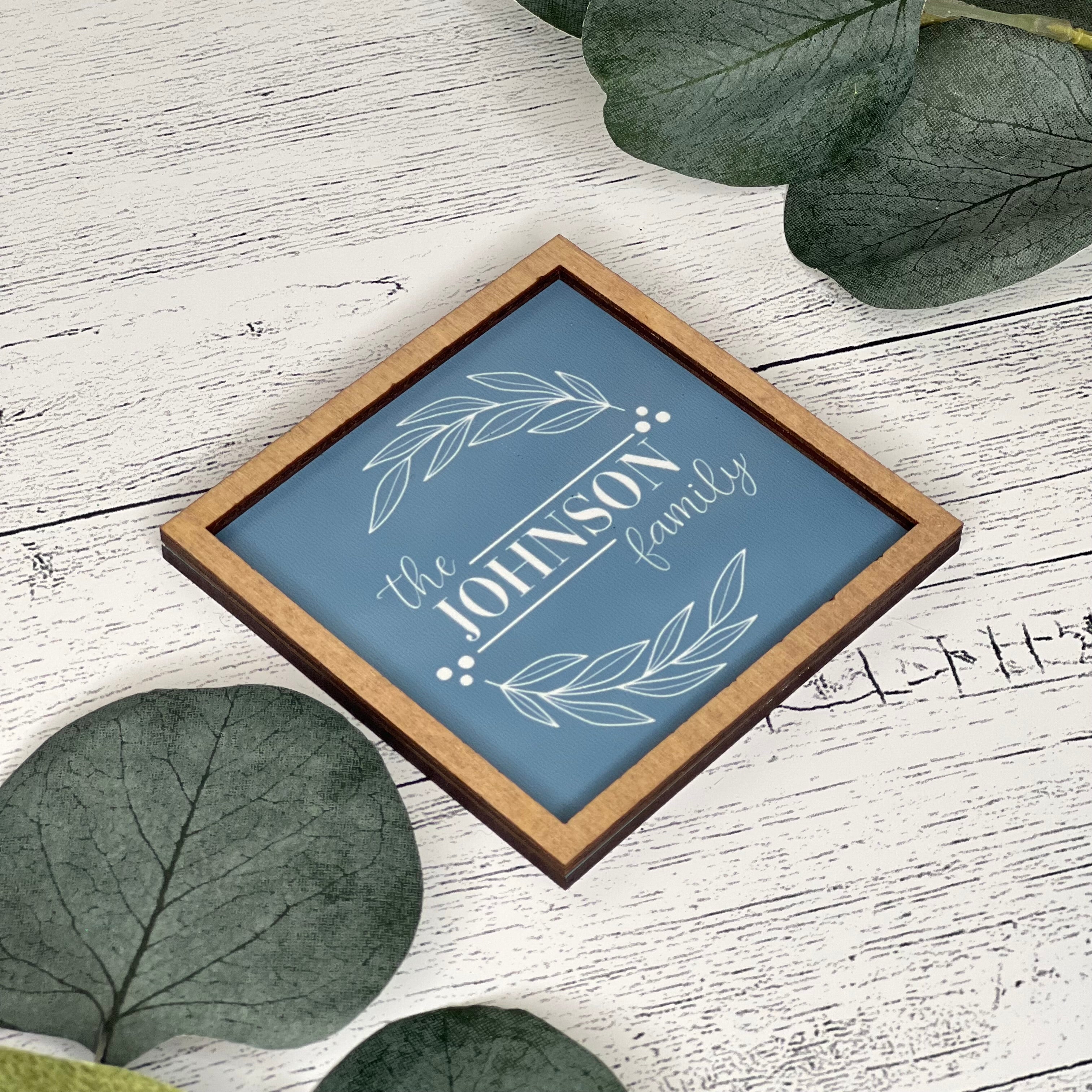 Personalized Mini Framed Family Name Sign