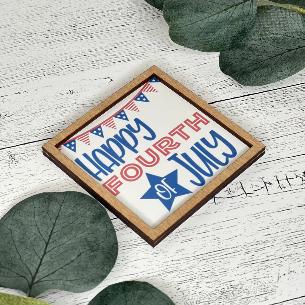 Mini Framed 4th Of July Sign | Happy Fourth Of July