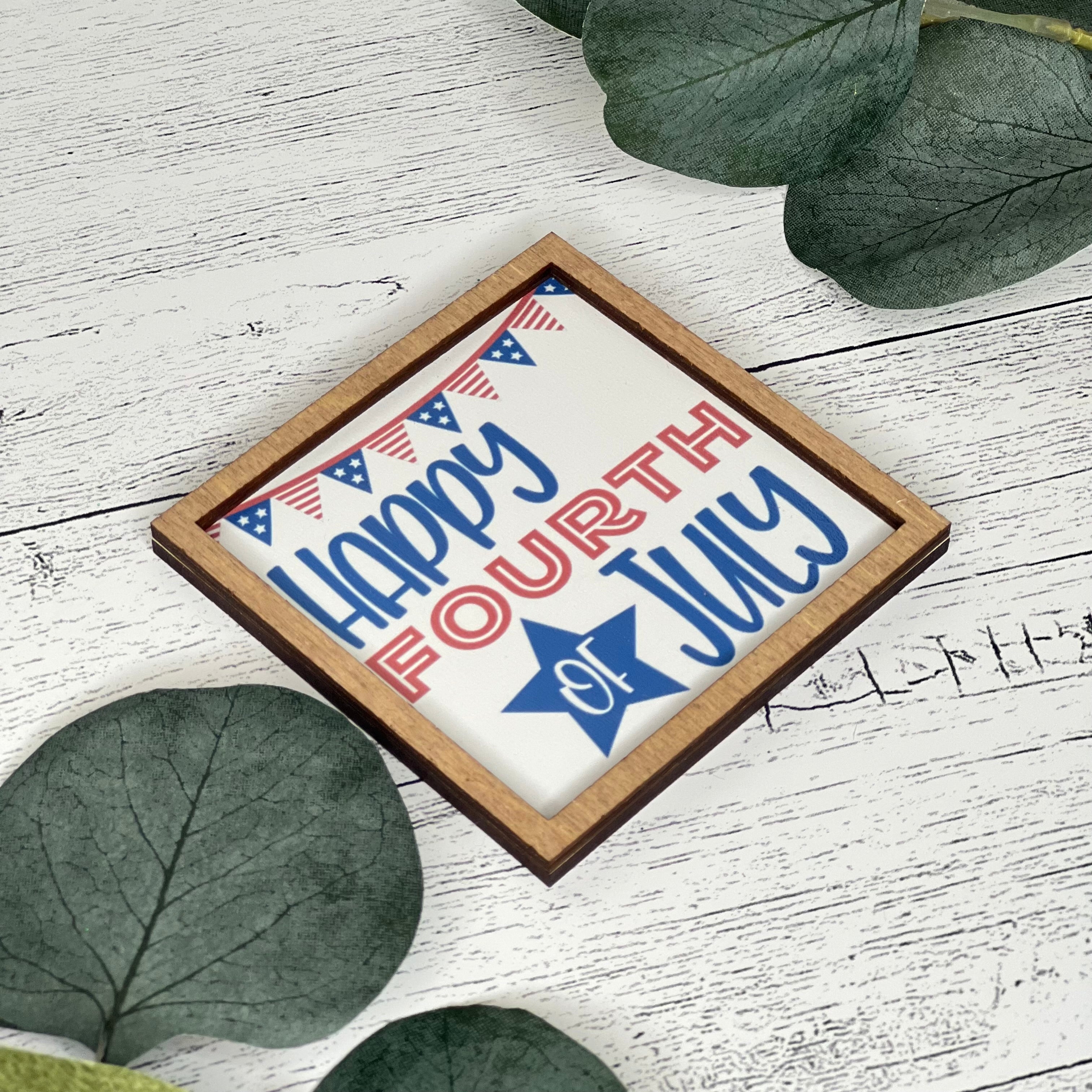 Mini Framed 4th Of July Sign | Happy Fourth Of July