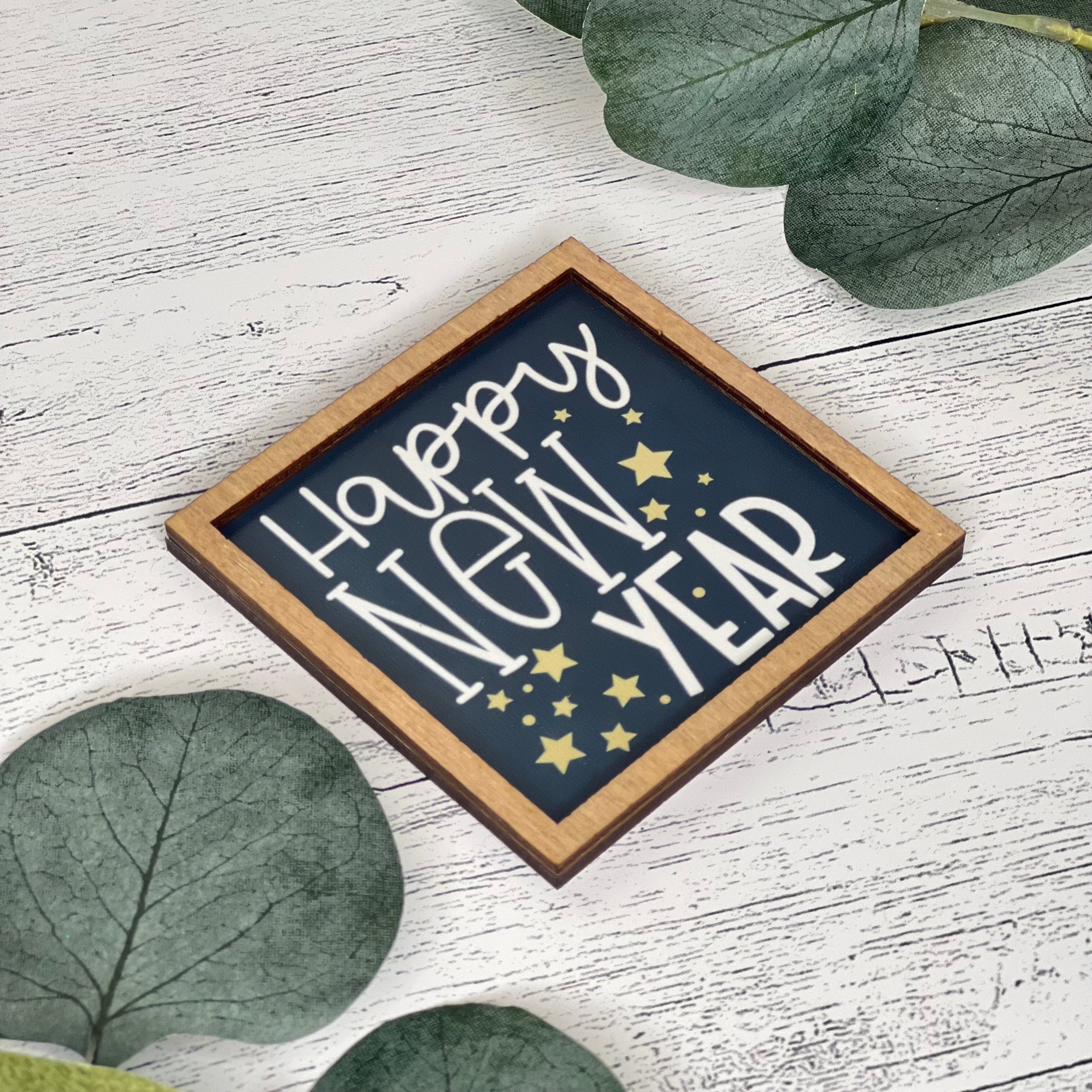 Mini Framed New Years Sign | Happy New Year Sign