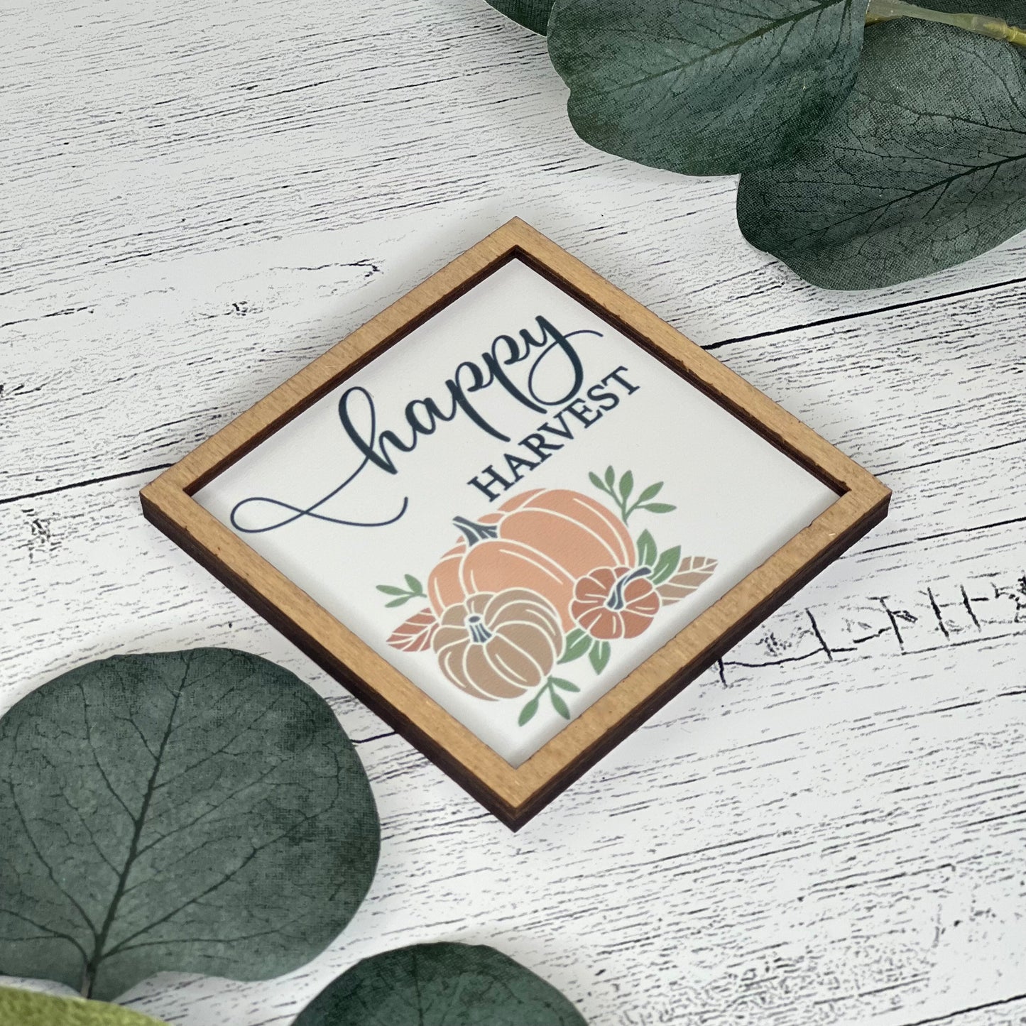 Mini Framed Fall Sign | Happy Harvest Sign