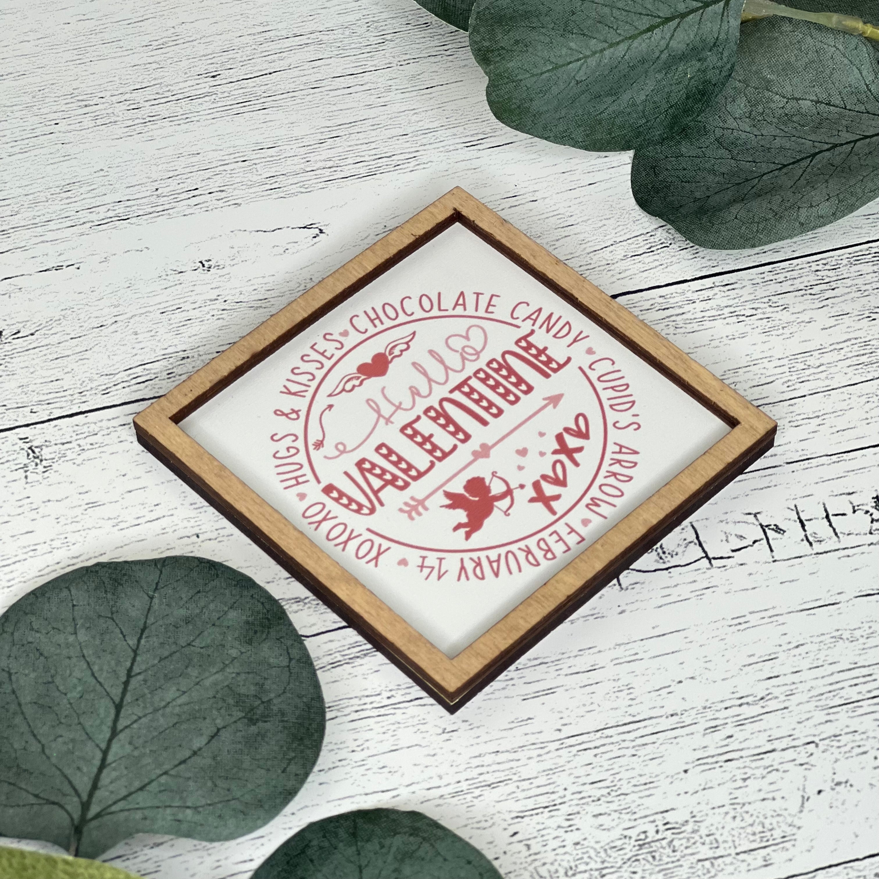 Mini Framed Valentine's Day Sign | Hello Valentine Sign