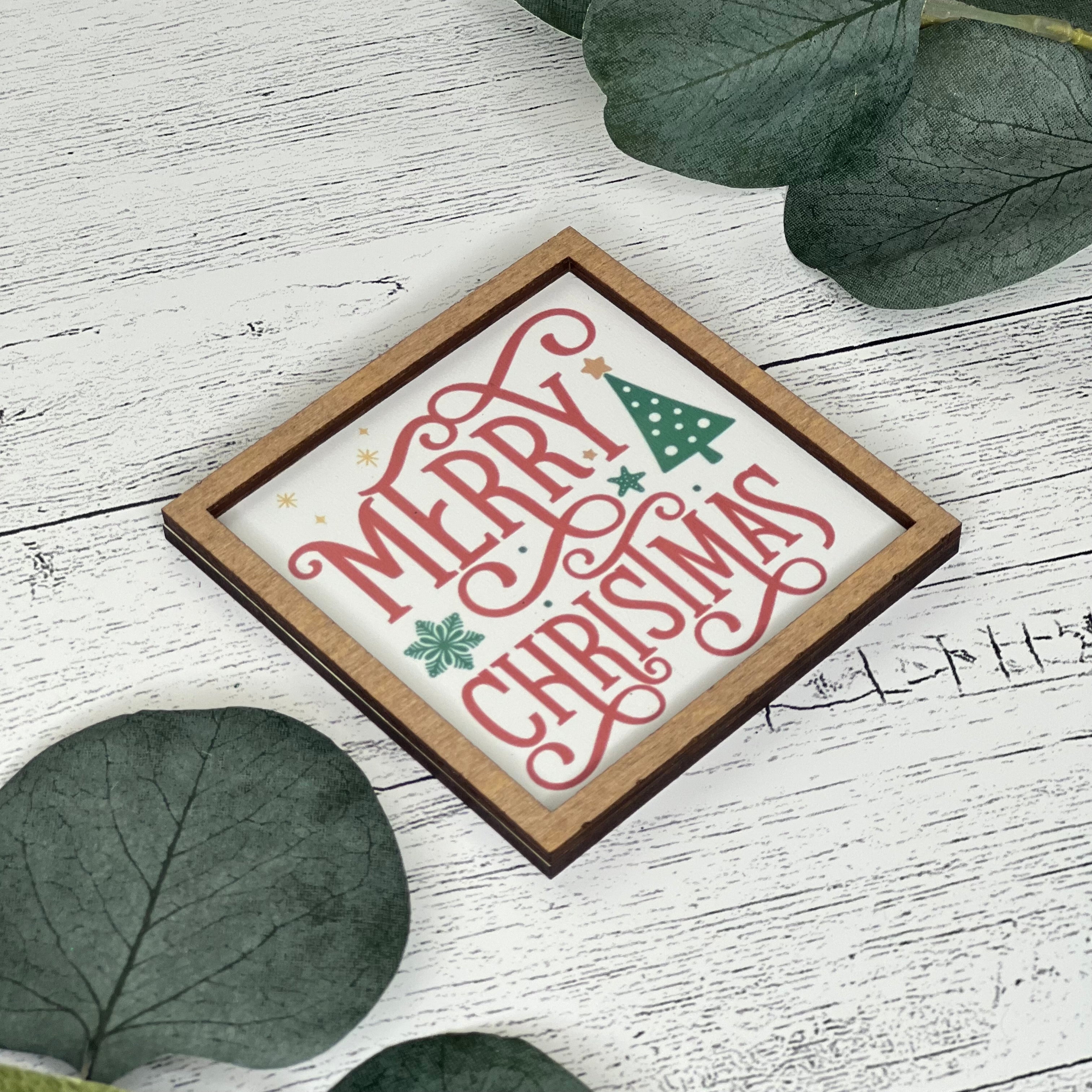 Mini Framed Christmas Sign | Merry Christmas Sign