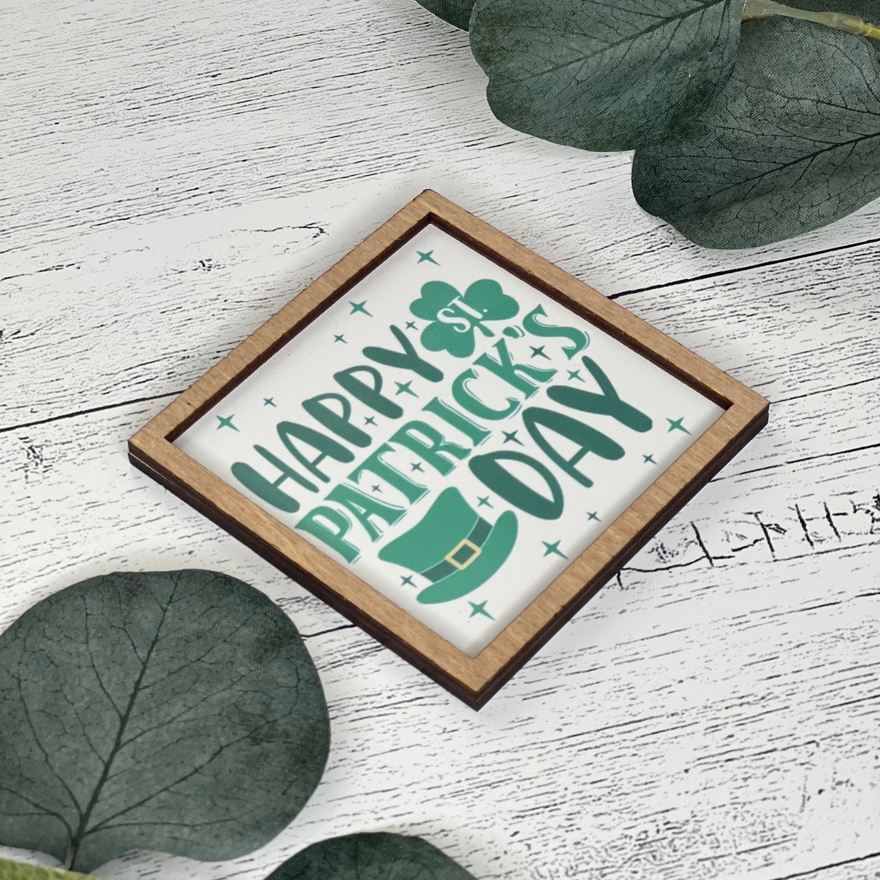 Mini Framed St. Patrick's Day Sign | Happy St. Patrick's Day Sign