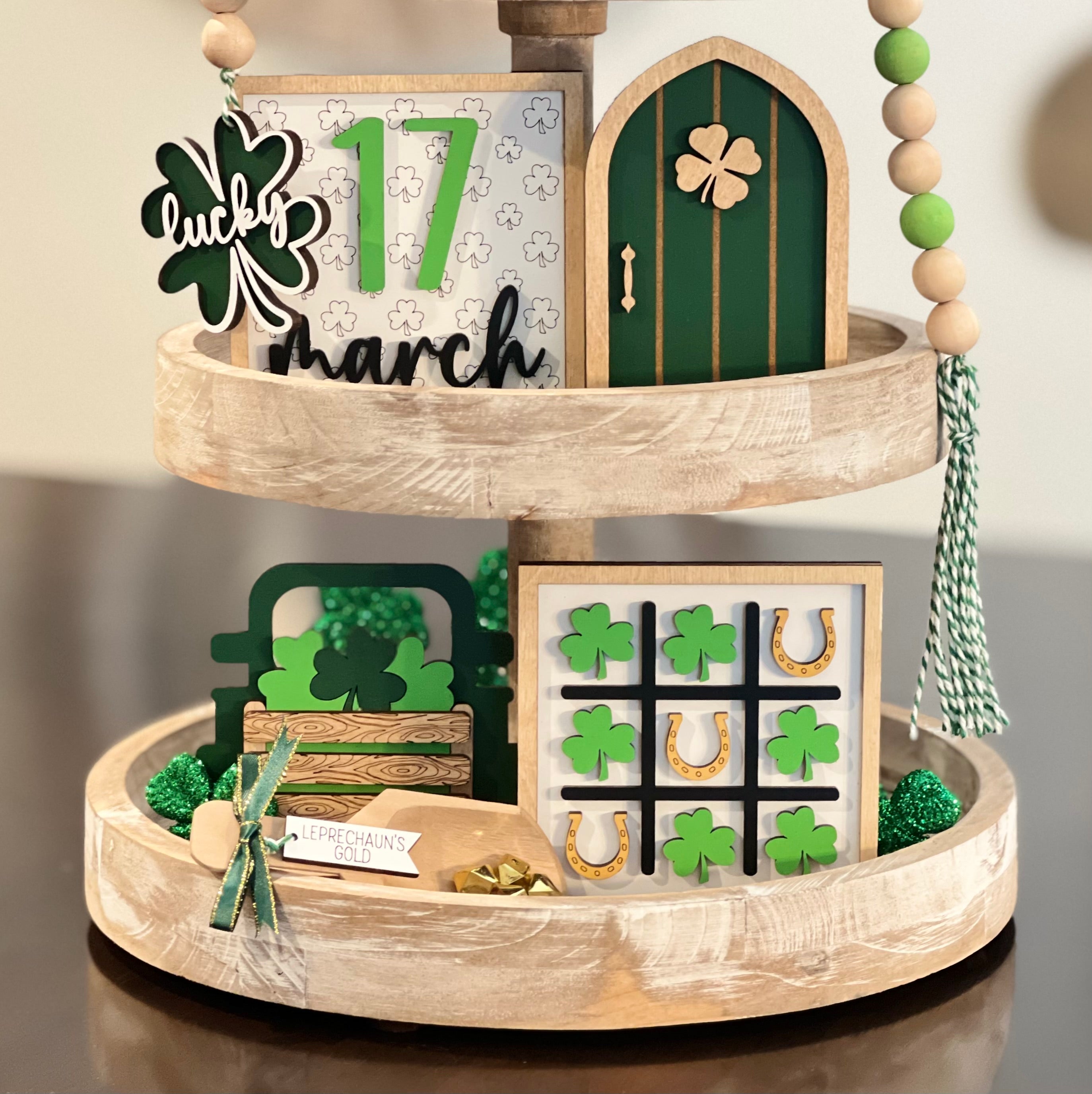 St. Patrick's Day Tiered Tray Decor Bundle