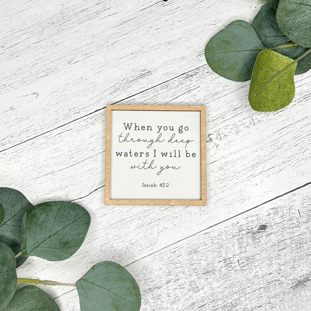 Mini Framed Bible Verse Sign | Mini Scripture Sign | Mini Religious Sign