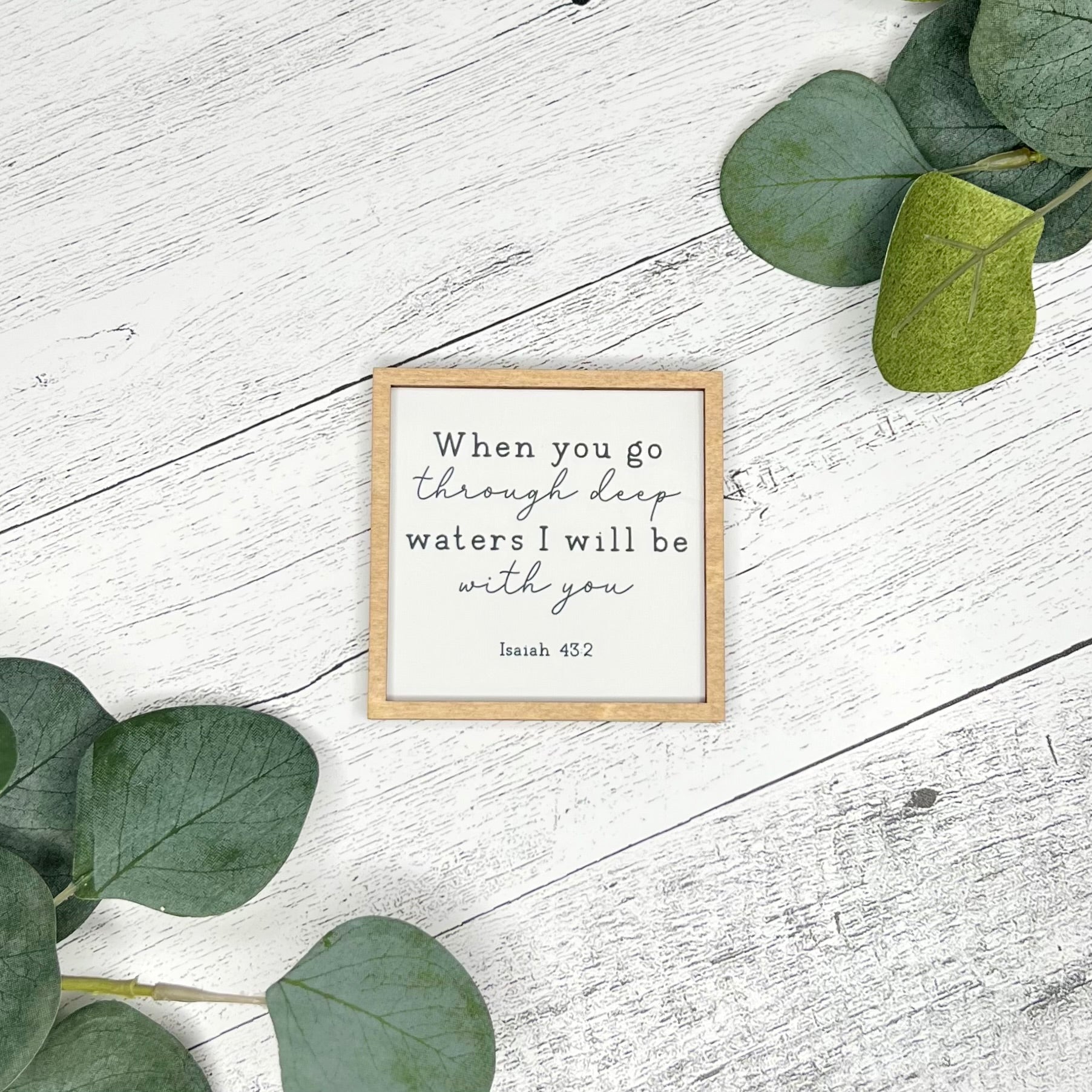 Mini Framed Bible Verse Sign | Mini Scripture Sign | Mini Religious Sign