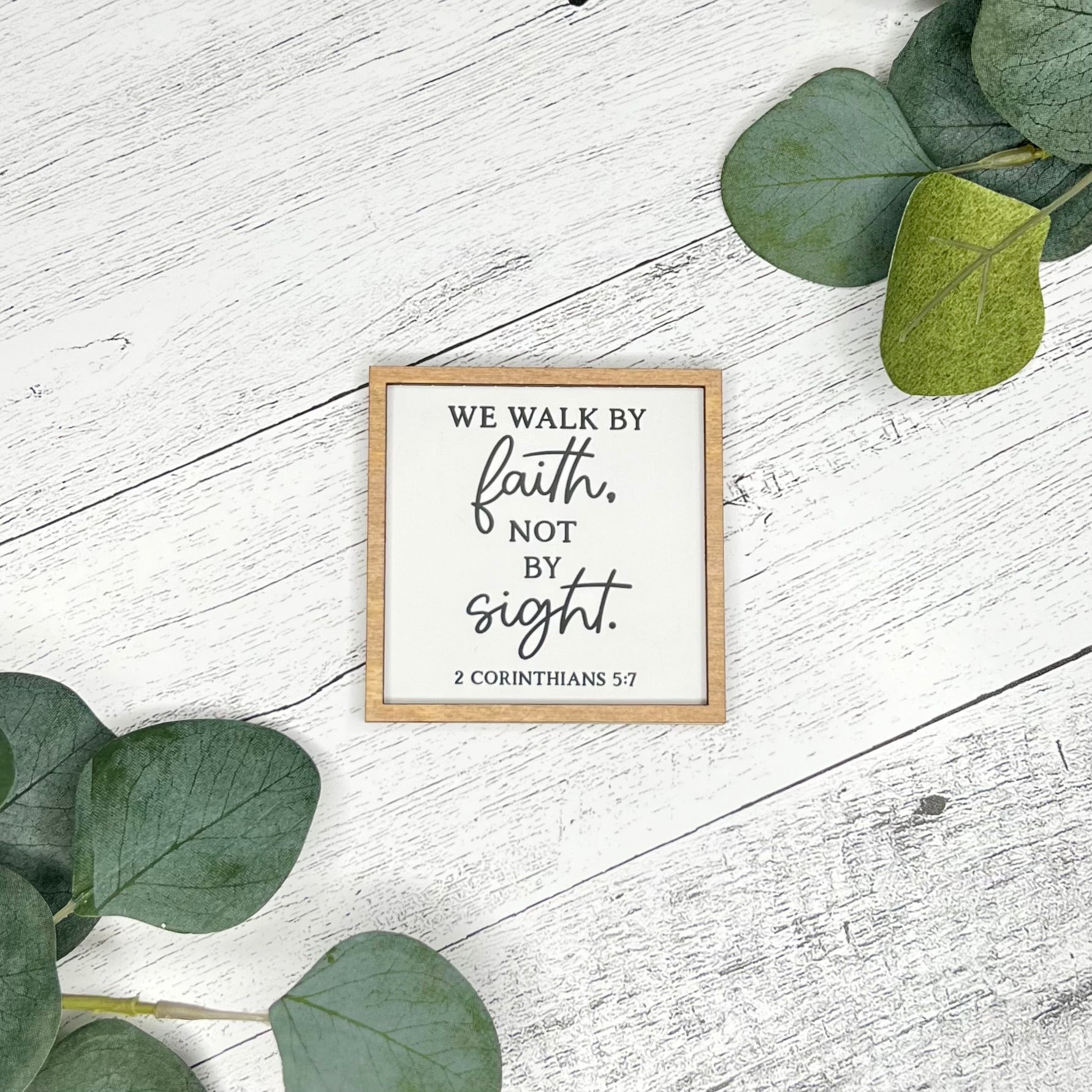 Mini Framed Bible Verse Sign | Mini Scripture Sign | Mini Religious Sign