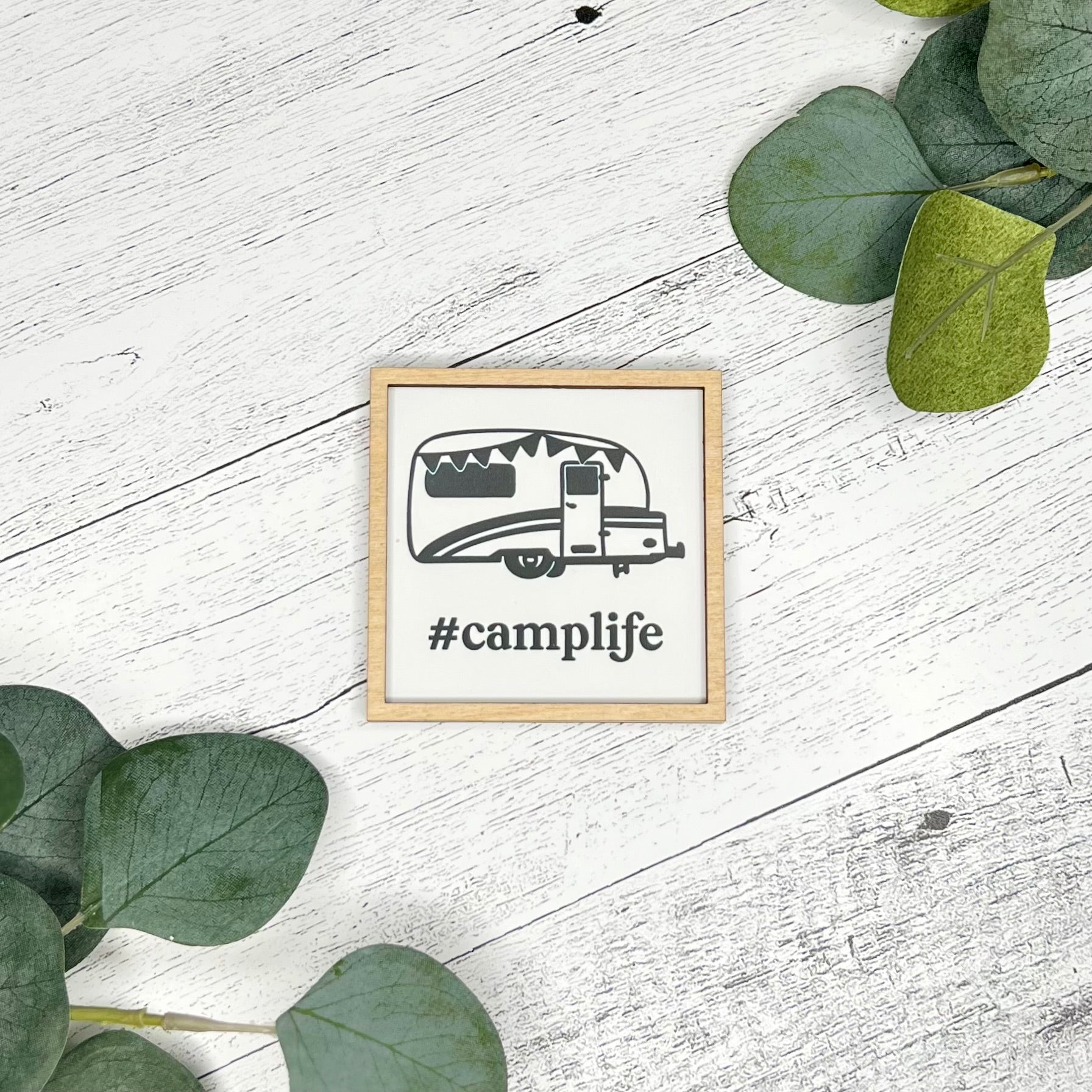 Mini Framed Camping Themed Sign | Camp Life